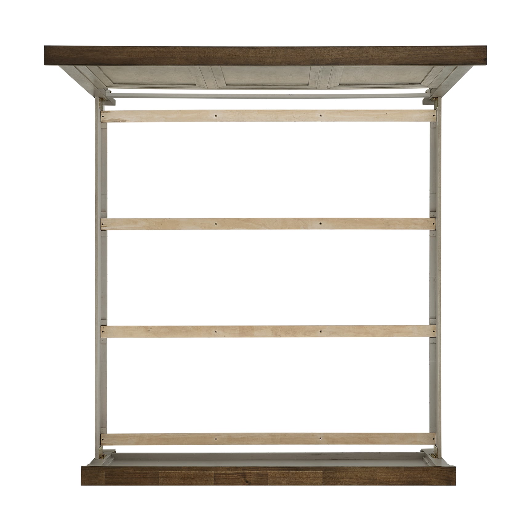 Farmington King Panel Bed in Medium Brown and Washed Stone - Tampa Furniture Outlet
