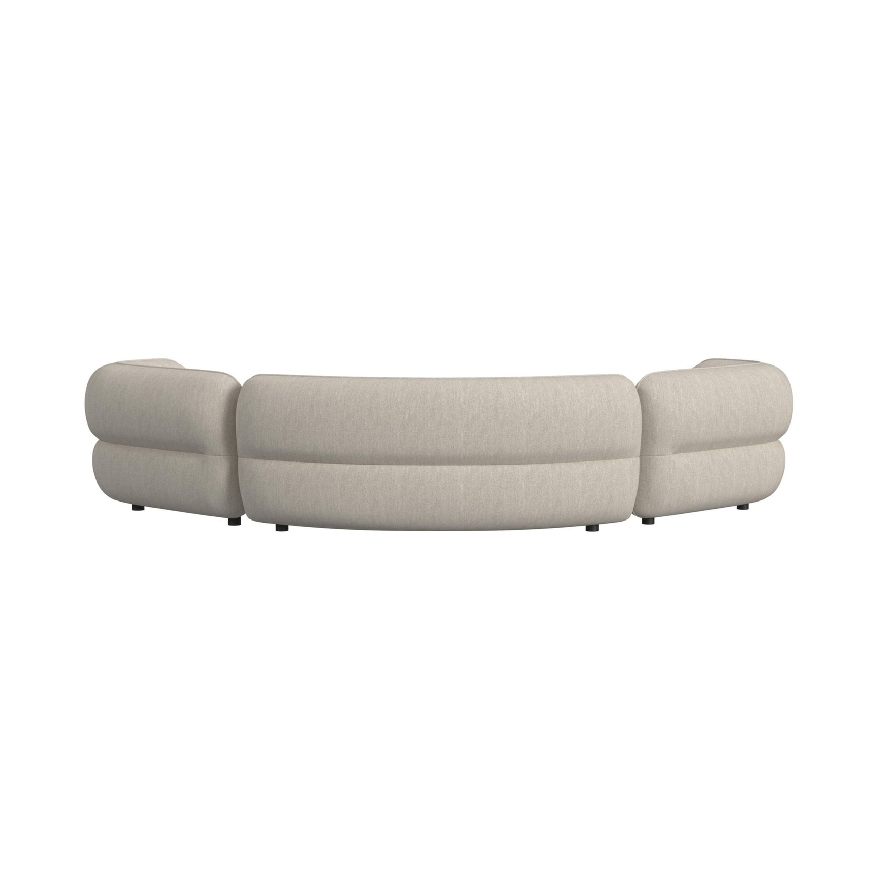 Four Seasons Sectional Set in Woolen Camel with 6 Pillows