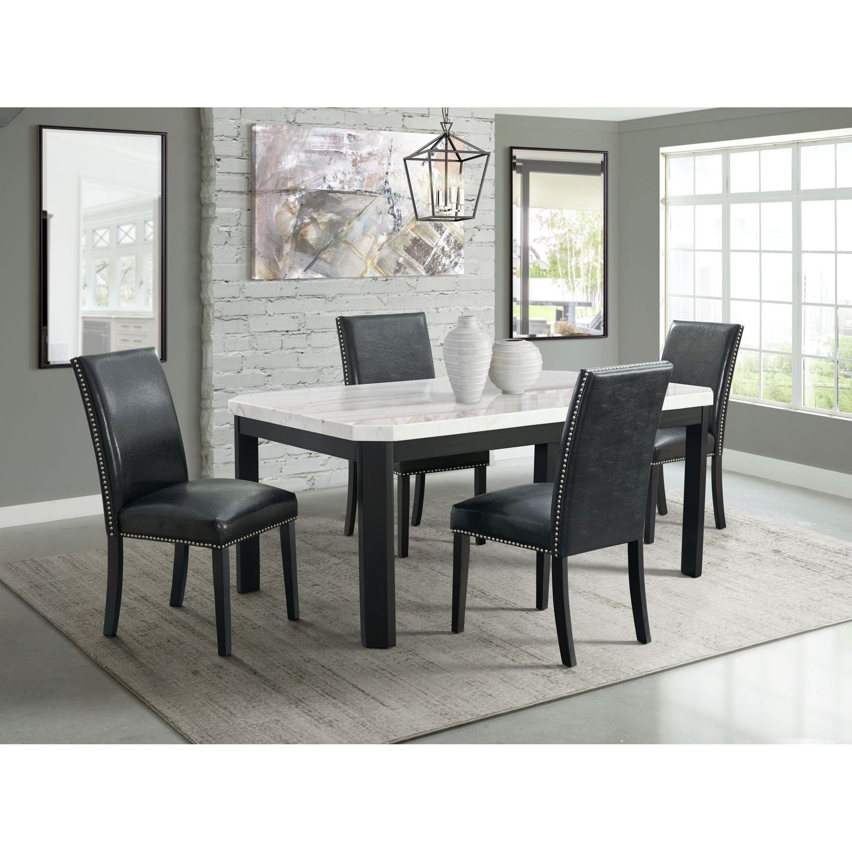 Meridian Dining Side Chair Black (2 Per Pack) – SKU DMI100SC | Elements