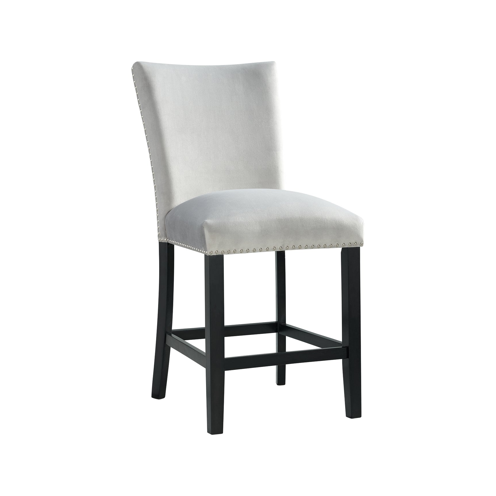 Francesca Counter Dining Gray Counter Velvet Side Chair (2 Per Pack) - Tampa Furniture Outlet