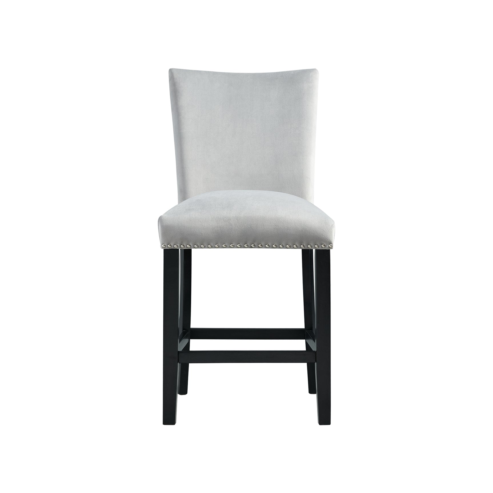Francesca Counter Dining Gray Counter Velvet Side Chair (2 Per Pack) - Tampa Furniture Outlet