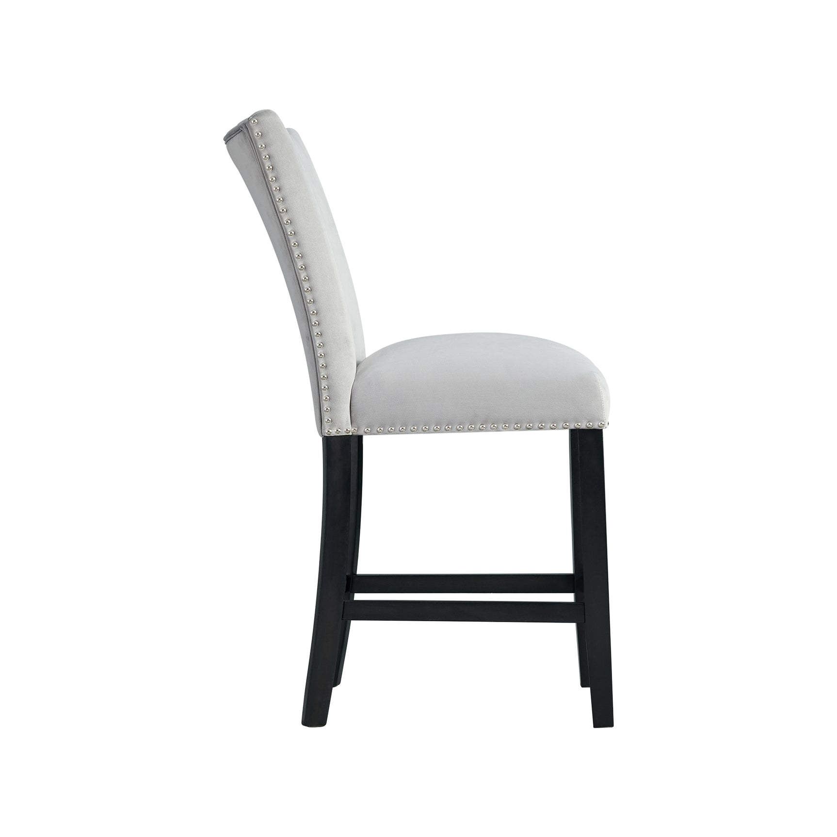 Francesca Counter Dining Gray Counter Velvet Side Chair (2 Per Pack) - Tampa Furniture Outlet