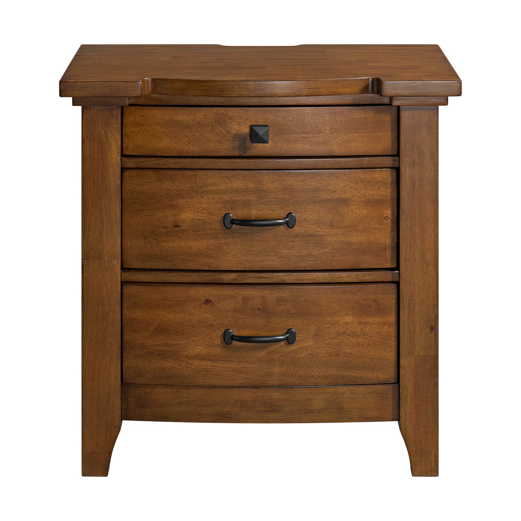 Gage 3-Drawer Nightstand with USB and Power in Chestnut - Tampa Furniture Outlet