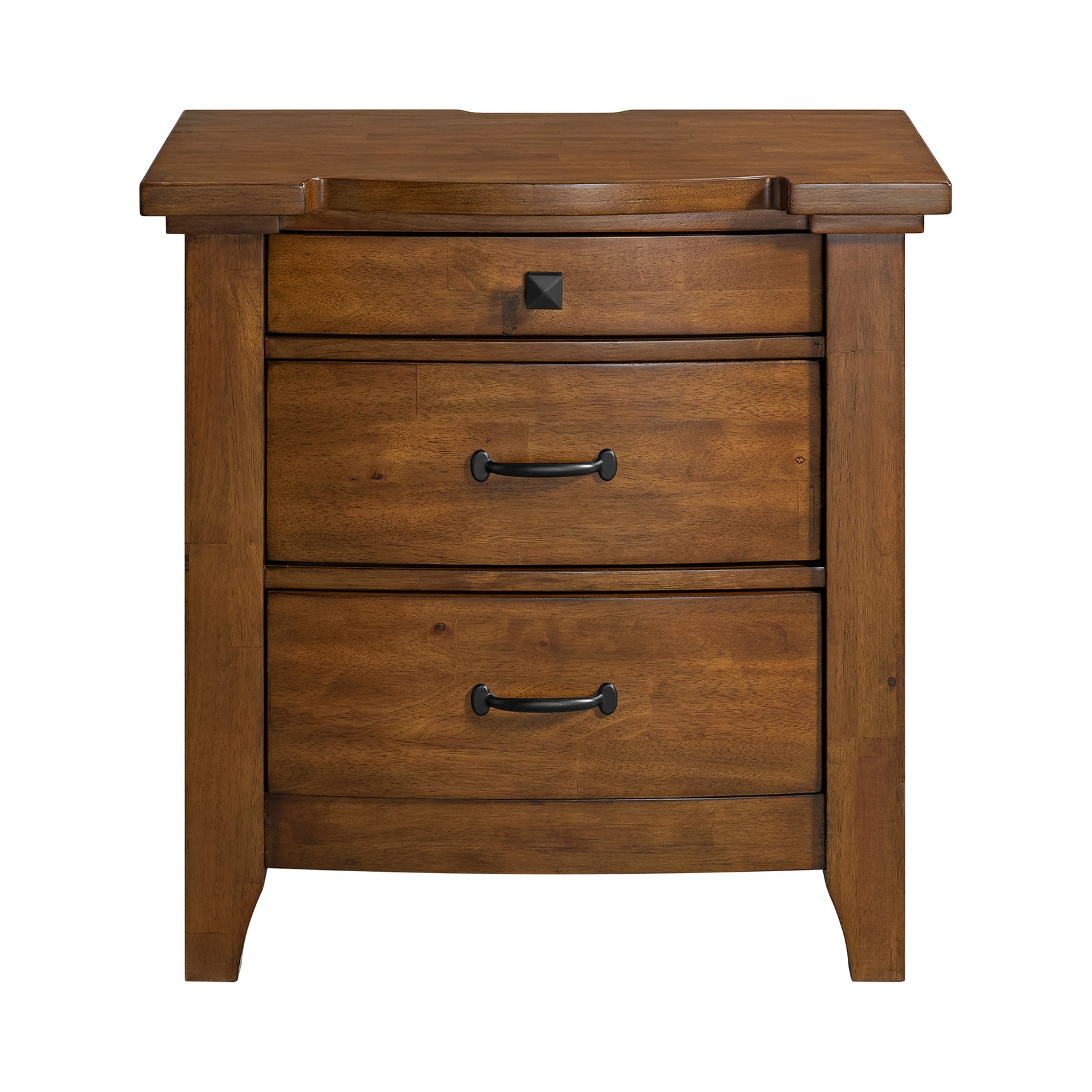Gage 3-Drawer Nightstand with USB and Power in Chestnut