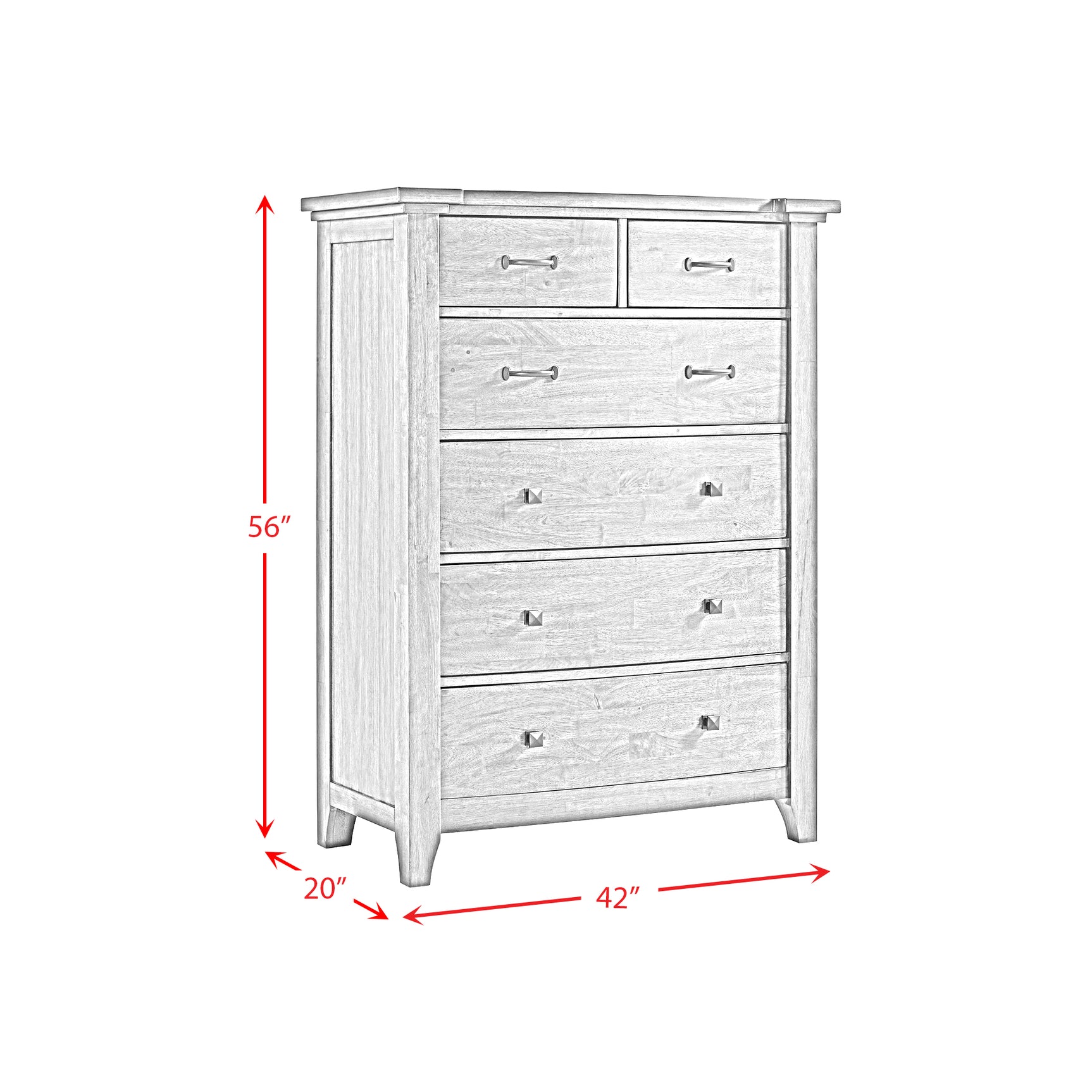 Gage 6-Drawer Chest in Chestnut - Tampa Furniture Outlet