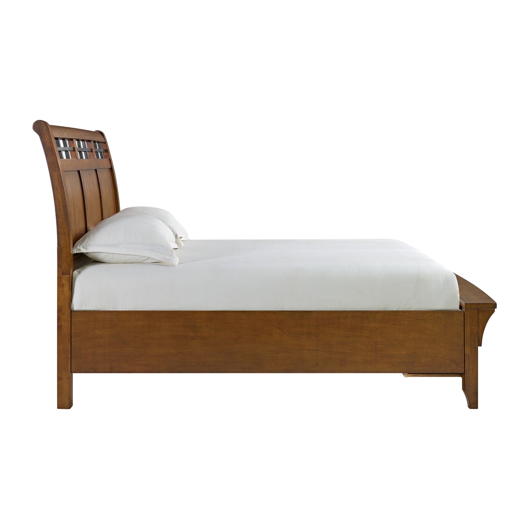 Gage King Sleigh Storage Bed in Chestnut - Tampa Furniture Outlet