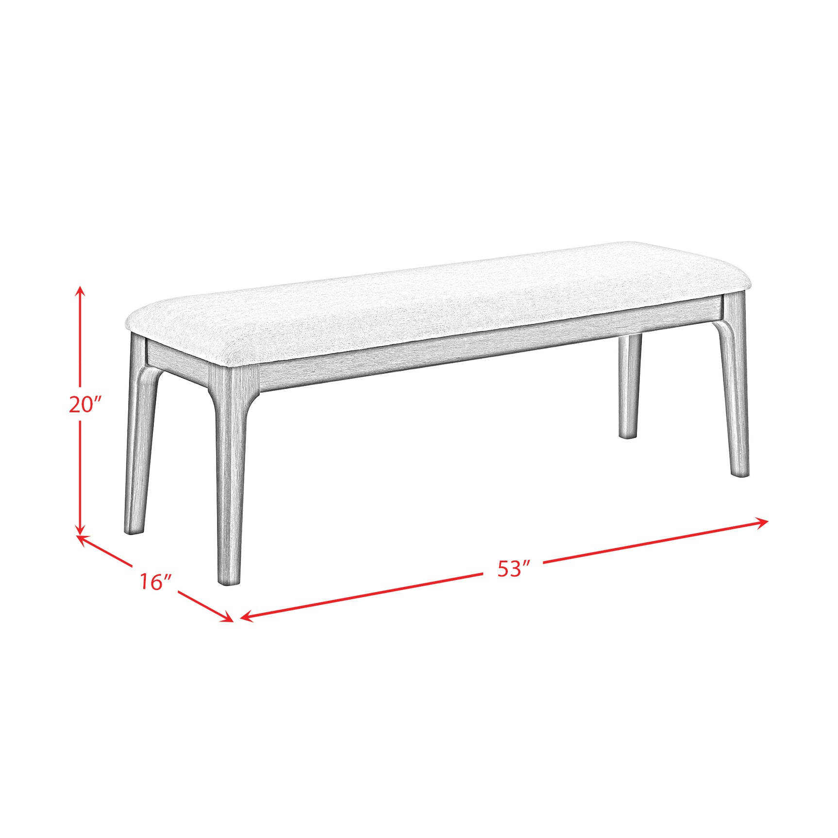 Garcia 6PC Dining Set with Table, 4 Chairs, and Bench in Black - Tampa Furniture Outlet