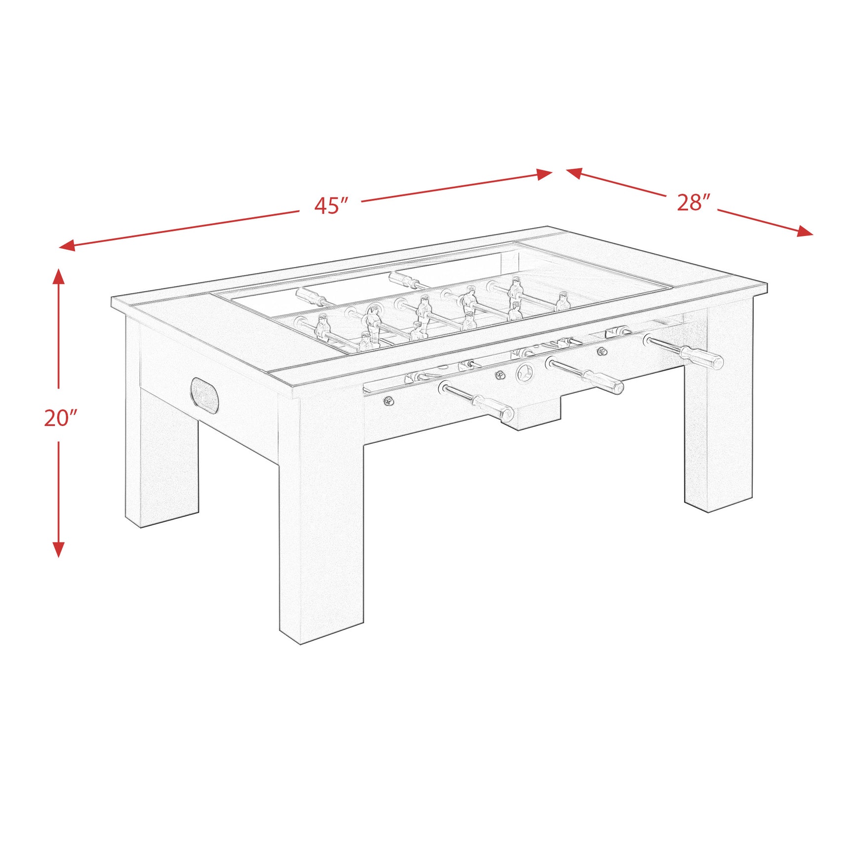 Giga Foosball Table (SSG-110601) Black Foosball Table - Tampa Furniture Outlet