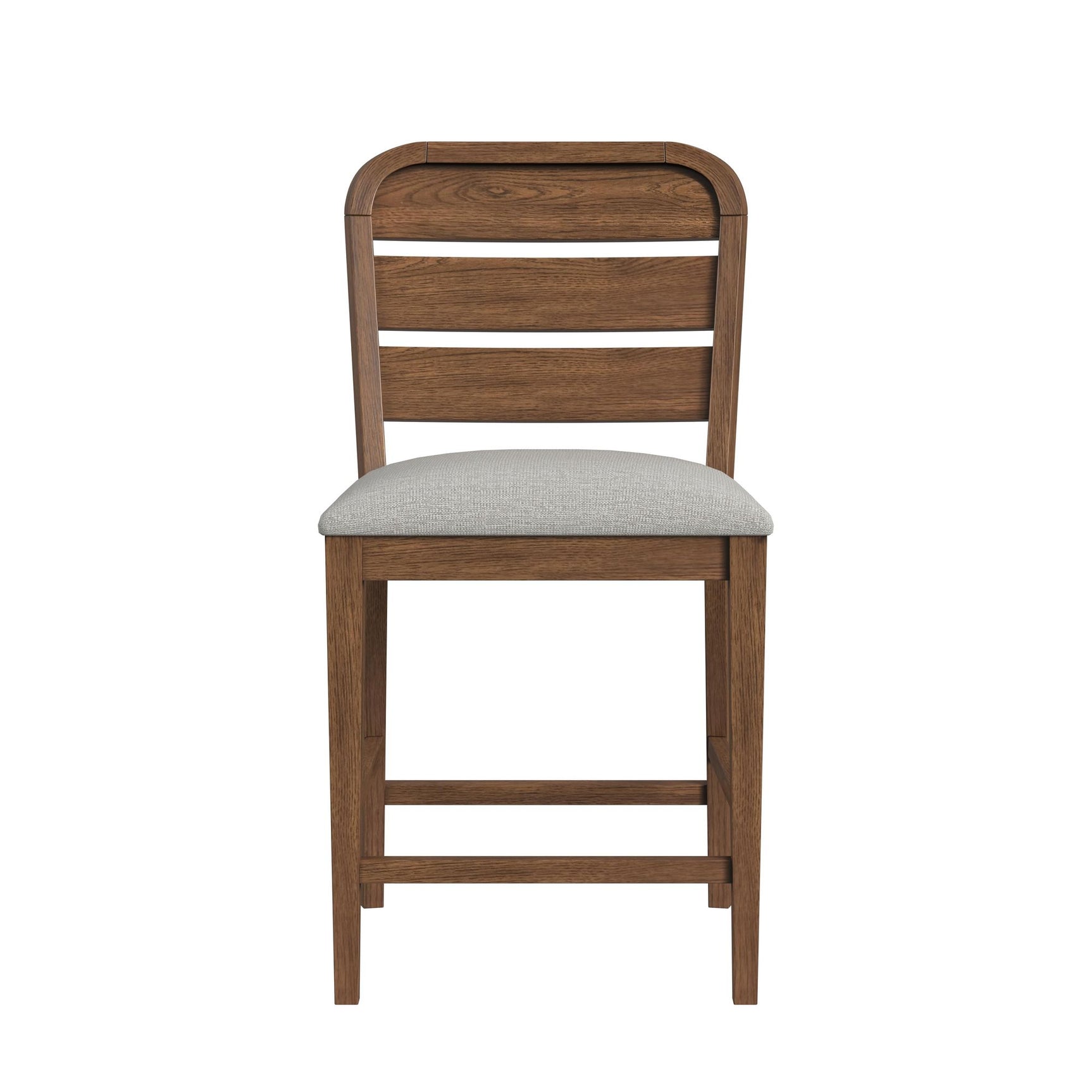 Glinda Counter Chair with Light Grey Fabric in Brown (2 Per Carton) - Tampa Furniture Outlet