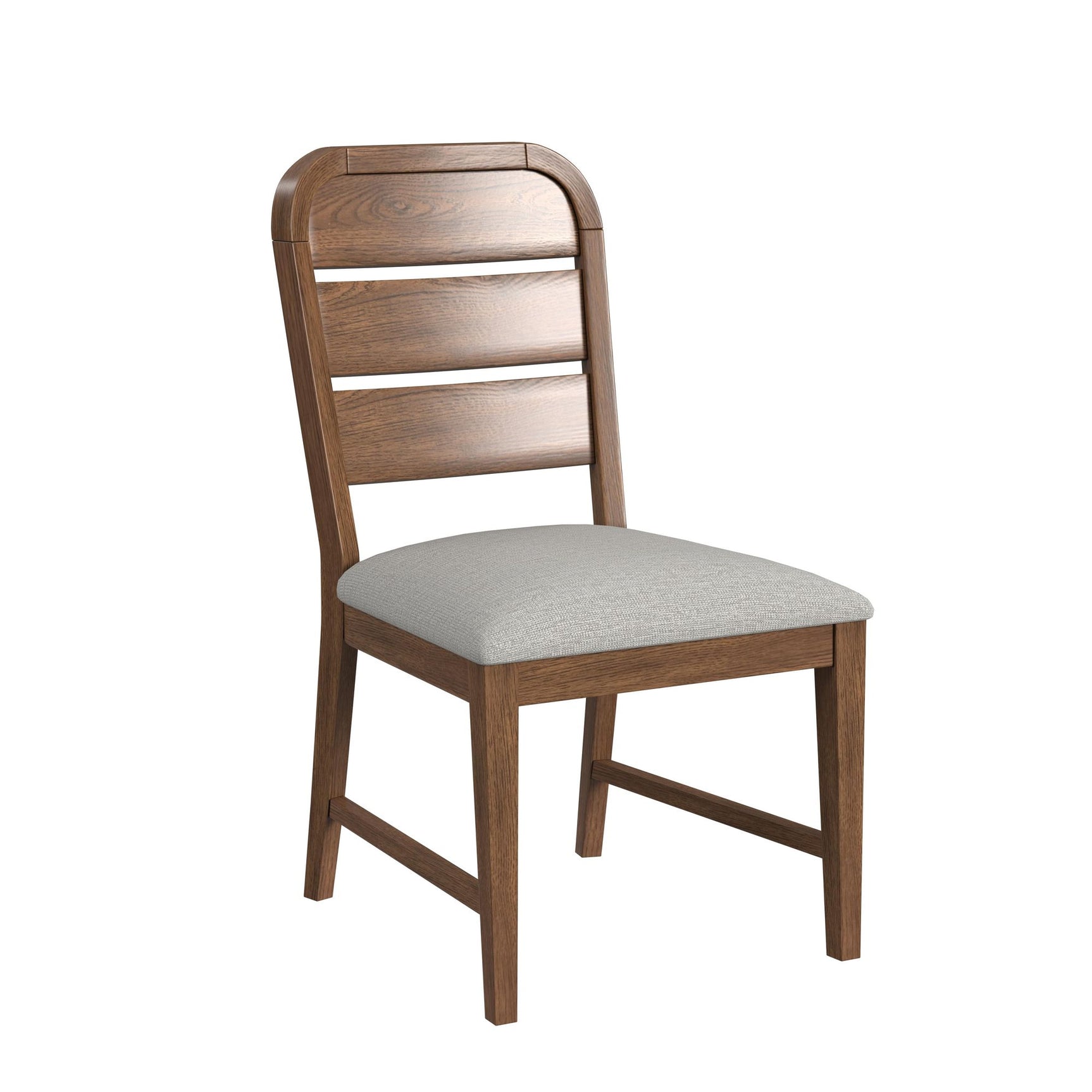 Glinda Dining Side Chair with Light Grey Fabric in Brown (2 Per Carton) - Tampa Furniture Outlet