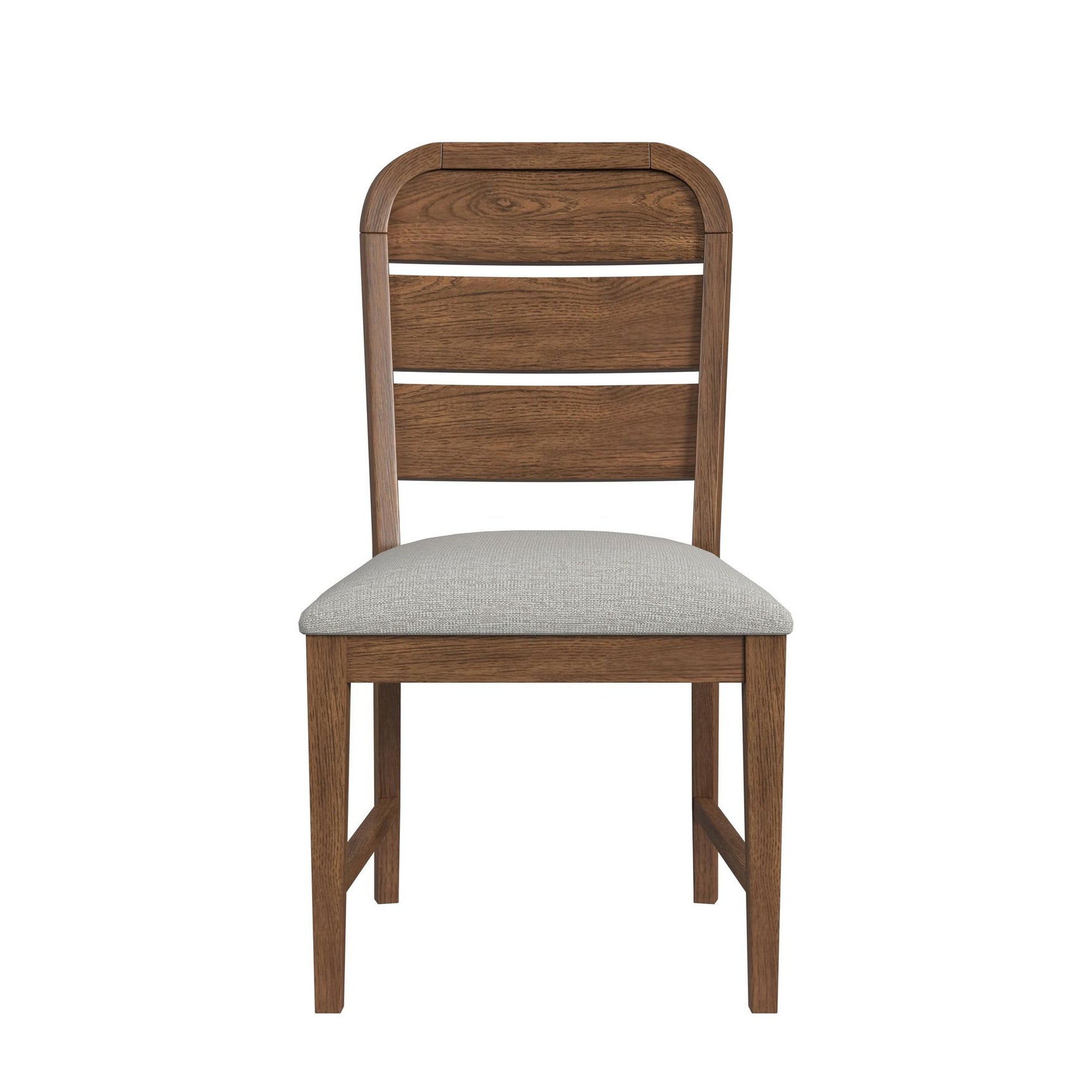 Glinda Dining Side Chair with Light Grey Fabric in Brown (2 Per Carton)