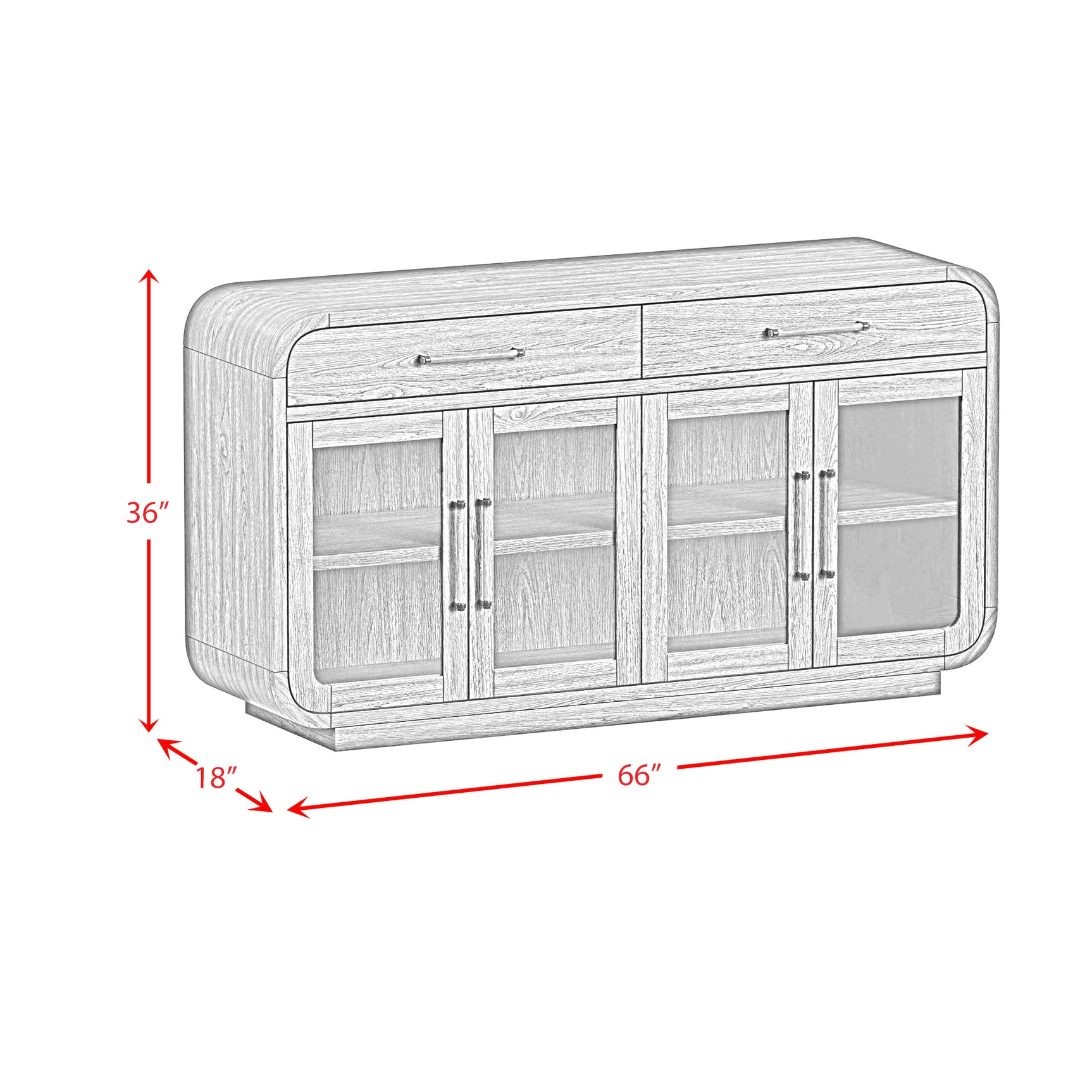 Glinda Server in Brown - Tampa Furniture Outlet