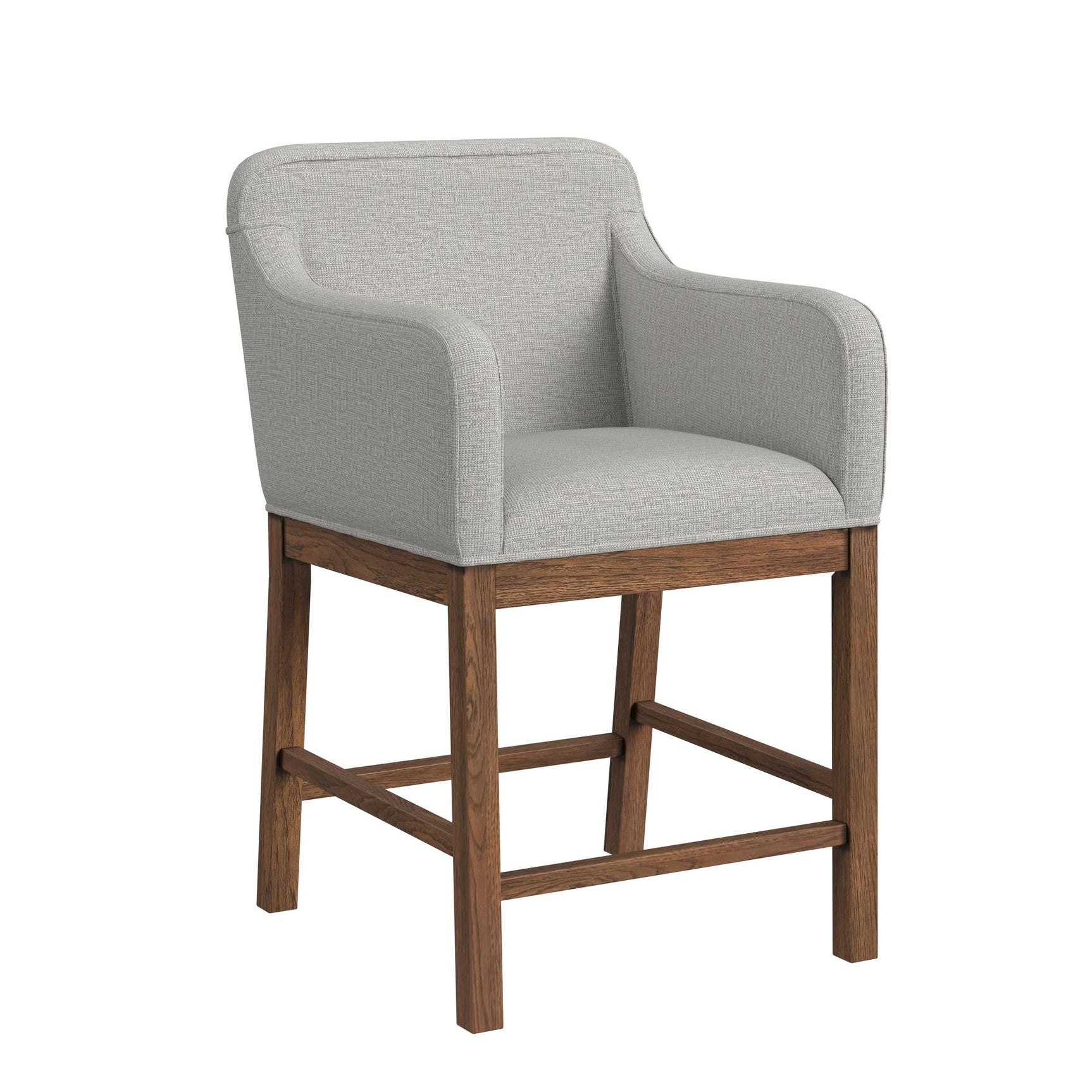 Glinda UPH Counter Chair with Light Grey Fabric in Brown (2 Per Carton) - Tampa Furniture Outlet