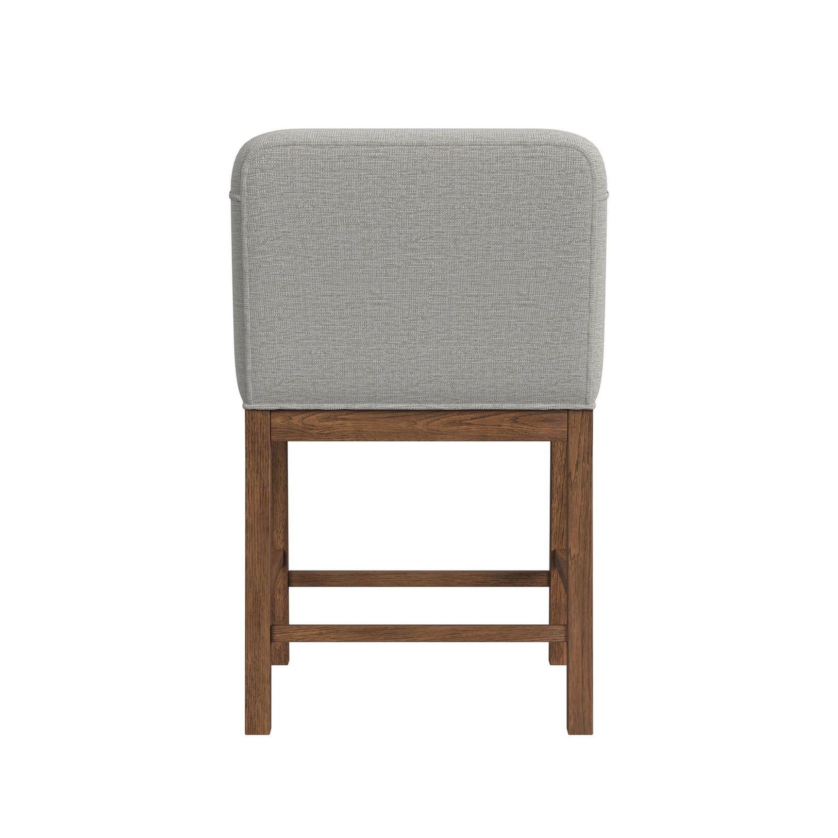 Glinda UPH Counter Chair with Light Grey Fabric in Brown (2 Per Carton) - Tampa Furniture Outlet