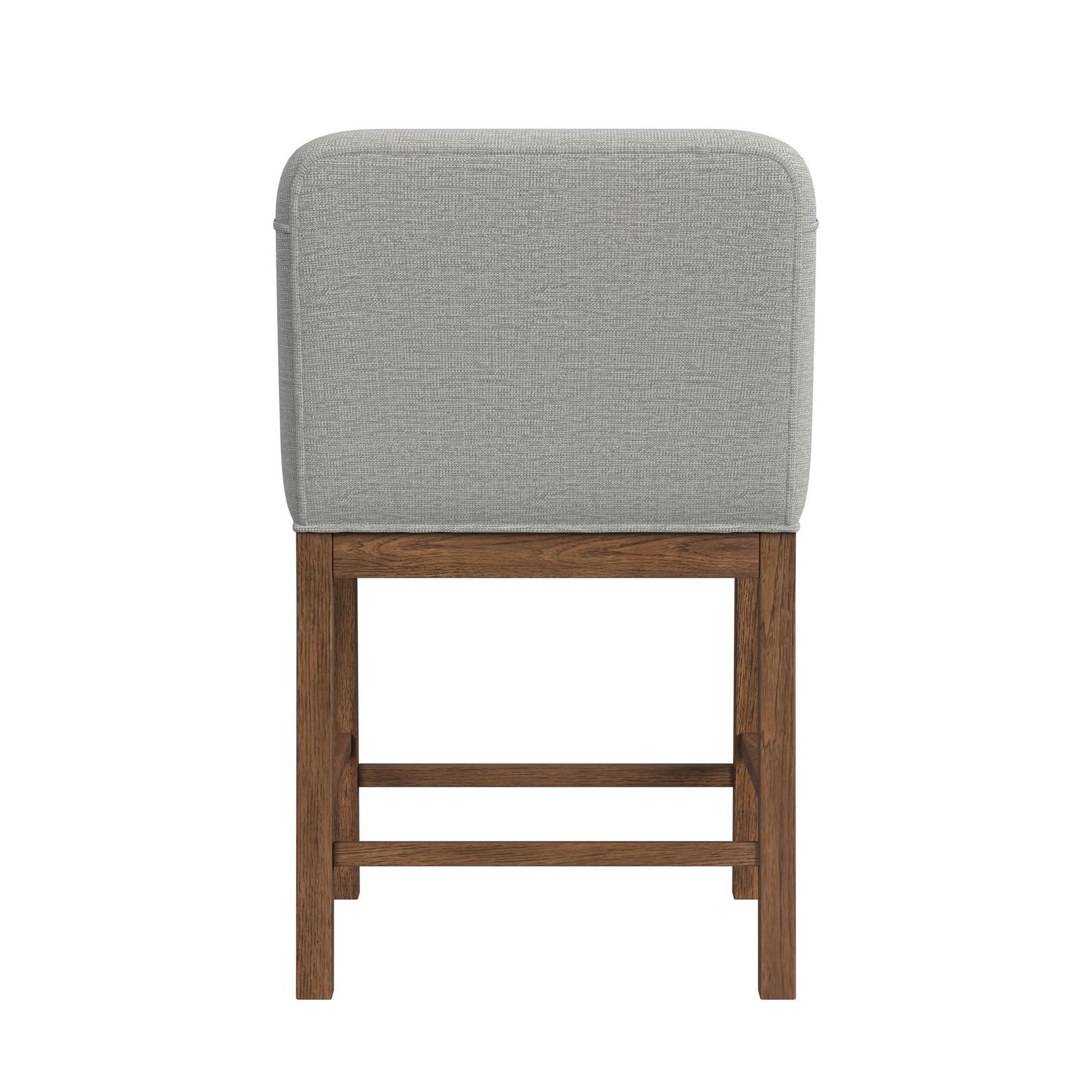 Glinda UPH Counter Chair with Light Grey Fabric in Brown (2 Per Carton)