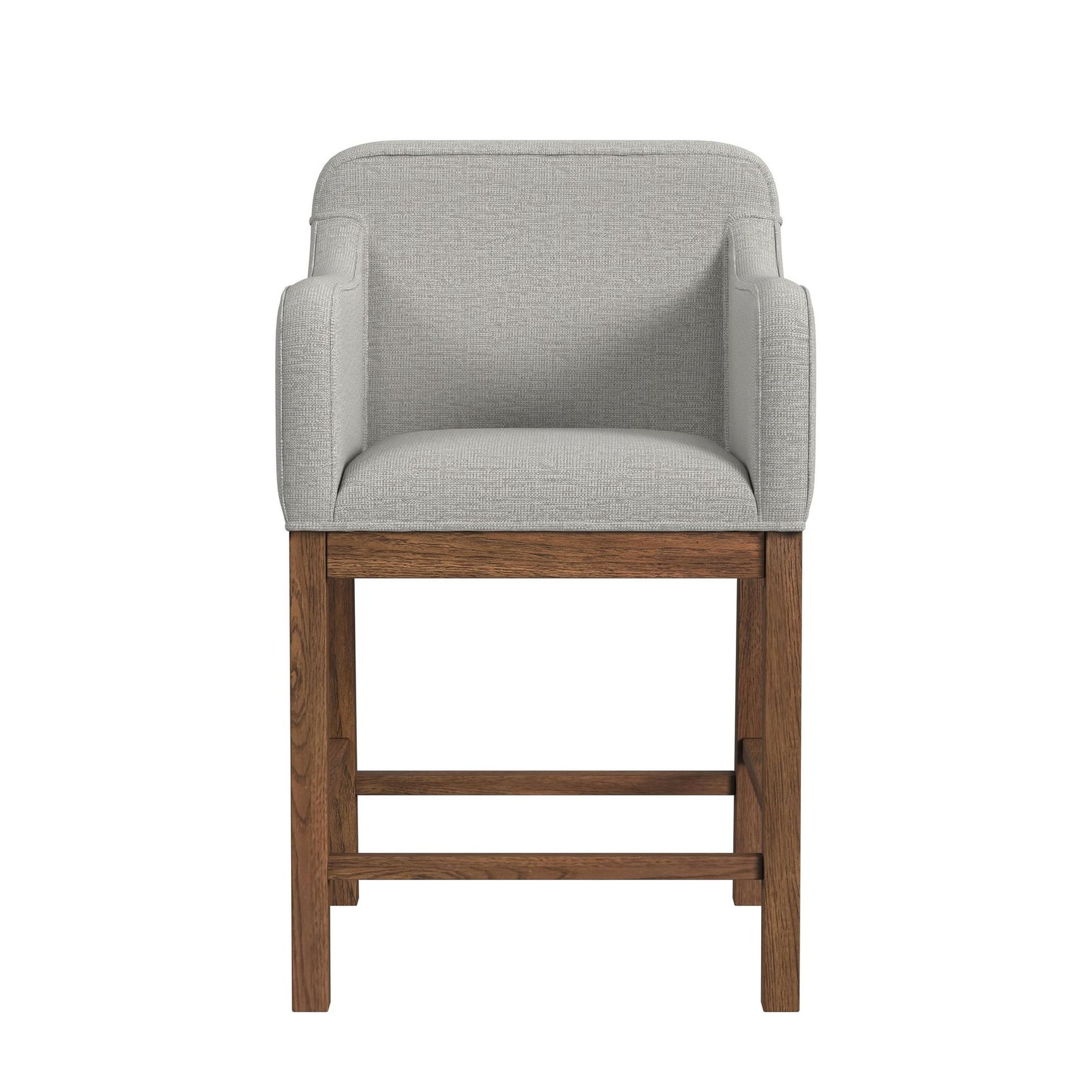 Glinda UPH Counter Chair with Light Grey Fabric in Brown (2 Per Carton)