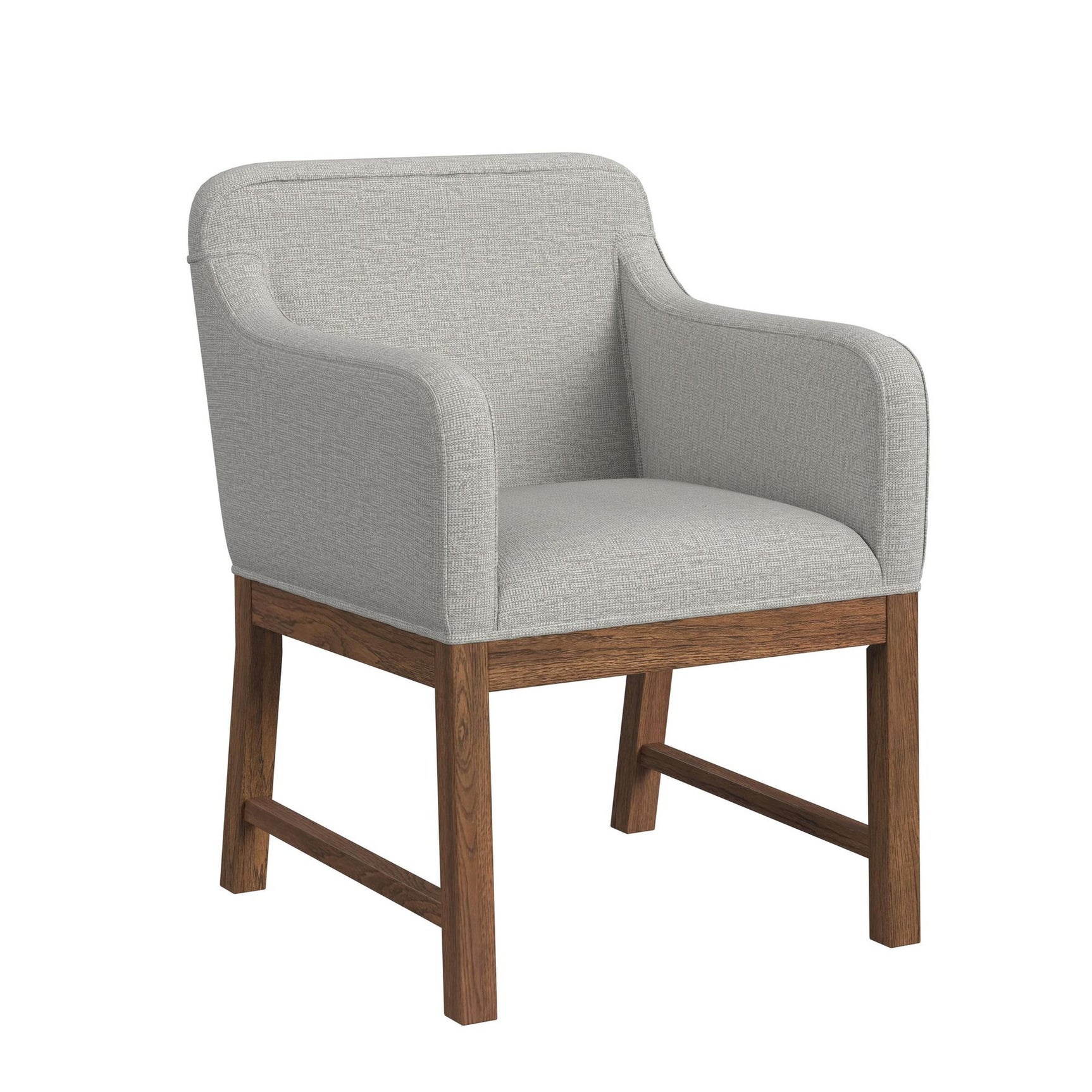 Glinda UPH Dining Chair with Light Grey Fabric in Brown (2 Per Carton)