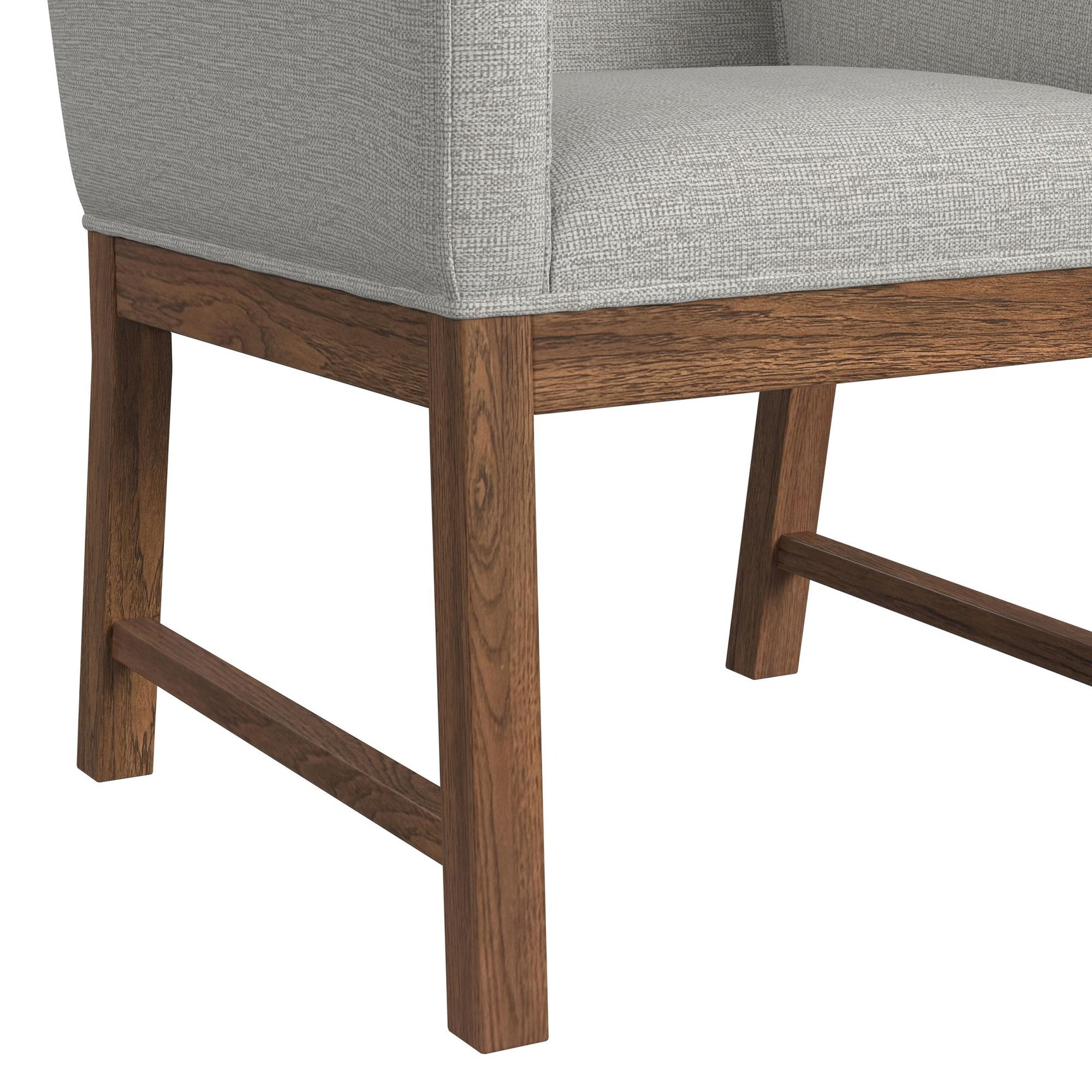Glinda UPH Dining Chair with Light Grey Fabric in Brown (2 Per Carton) - Tampa Furniture Outlet