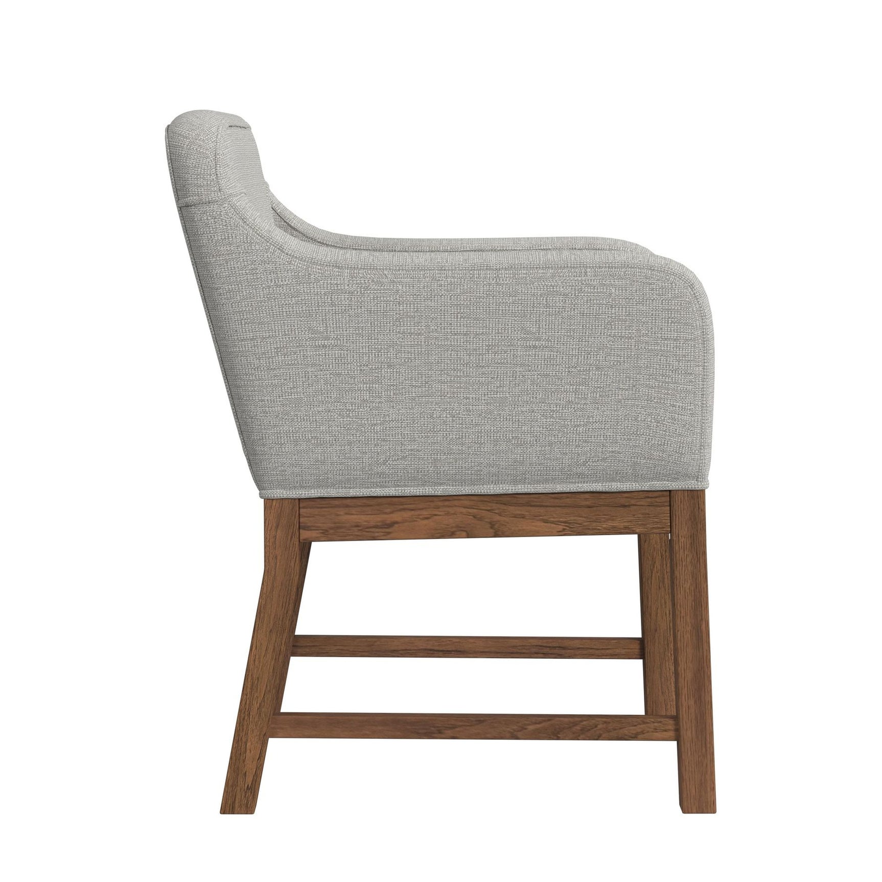 Glinda UPH Dining Chair with Light Grey Fabric in Brown (2 Per Carton)