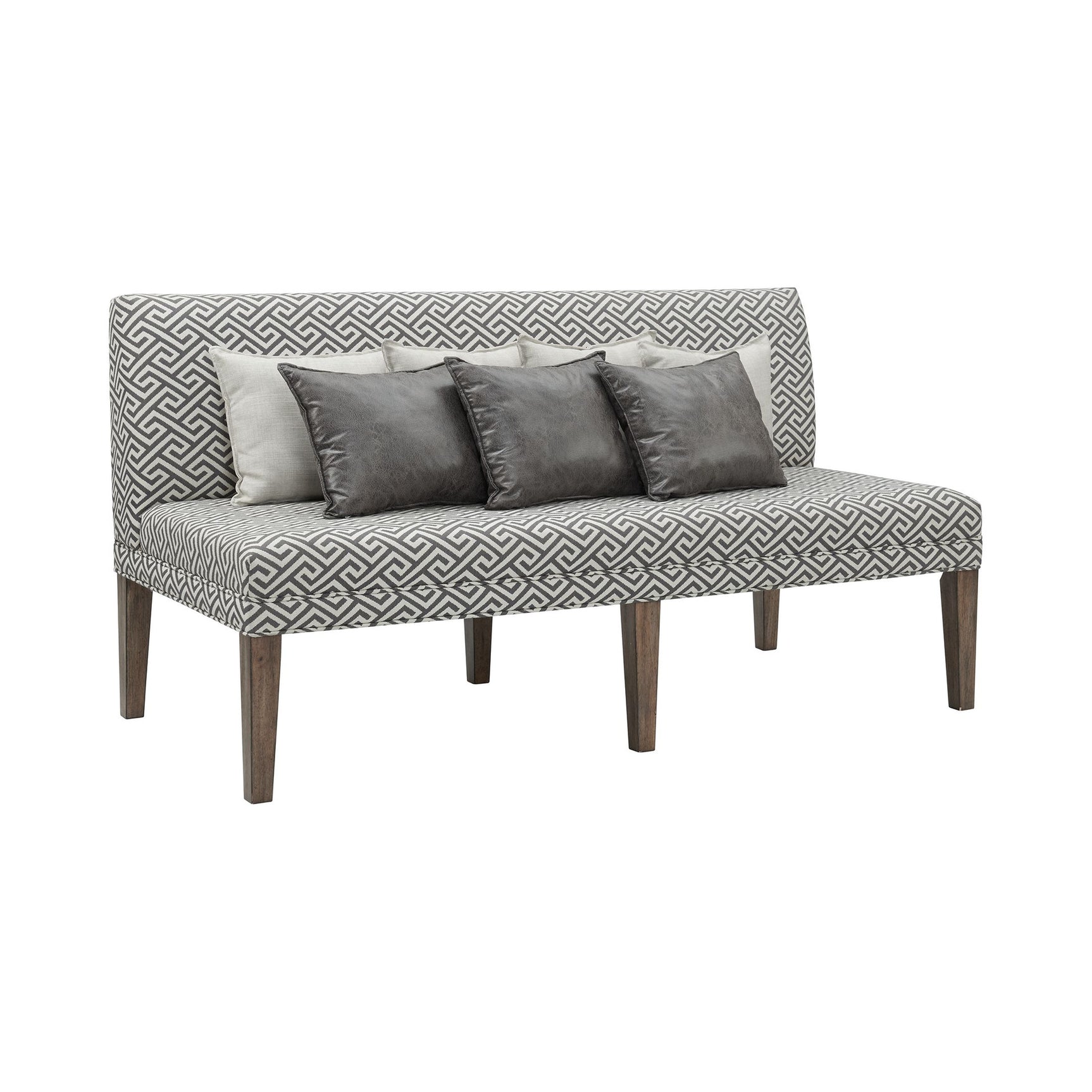 Gramercy Dining Three Seat Sofa w/Seven Pillows