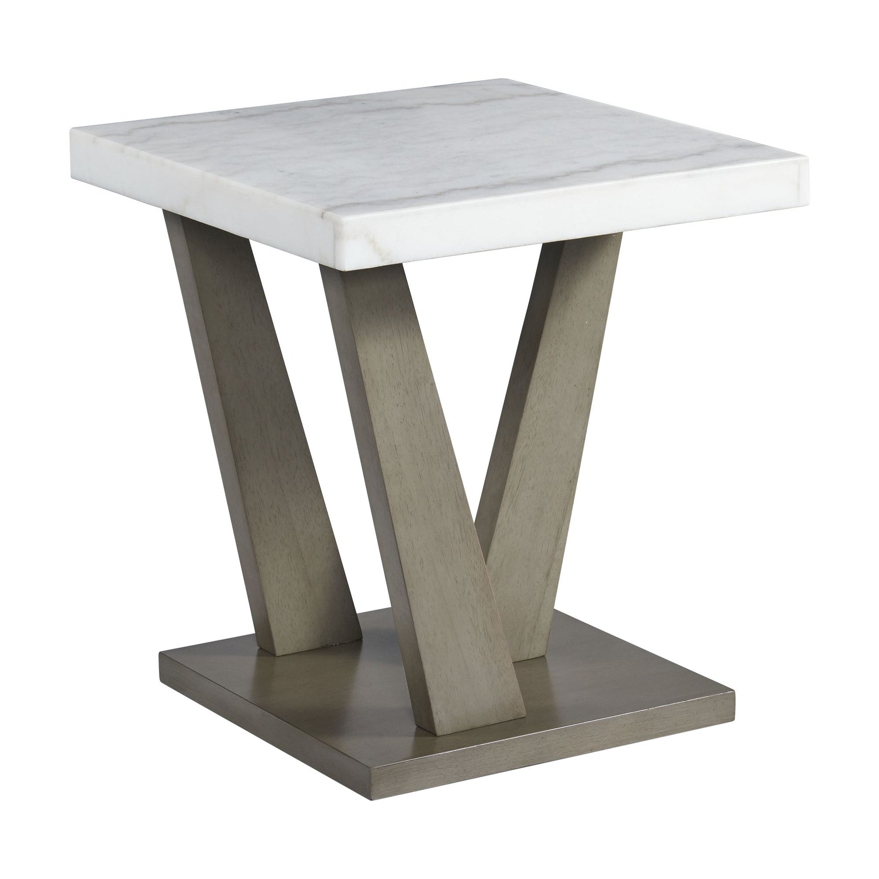 Greta Square End Table in grey - Tampa Furniture Outlet