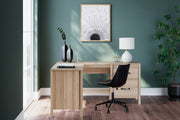 Tampa Furniture Outlet - Ashley Furniture - Battelle Office Desk - 60" Home Office Desk with Return / Tan - H3929H1