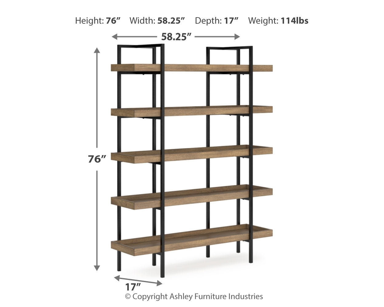 Montia Bookcase - Tampa Furniture Outlet