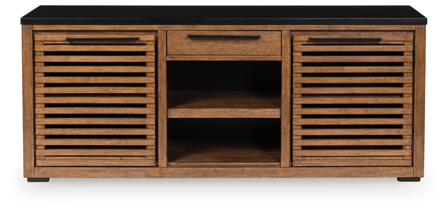 Tampa Furniture Outlet - Ashley Furniture - Kallari Bookcase - Credenza / Warm Brown/Black - H737-60