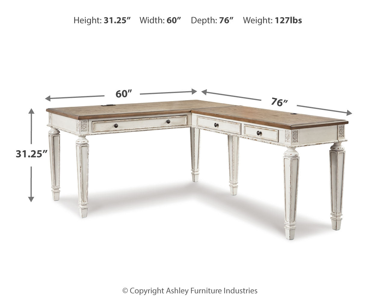 Realyn Office Desk - Tampa Furniture Outlet