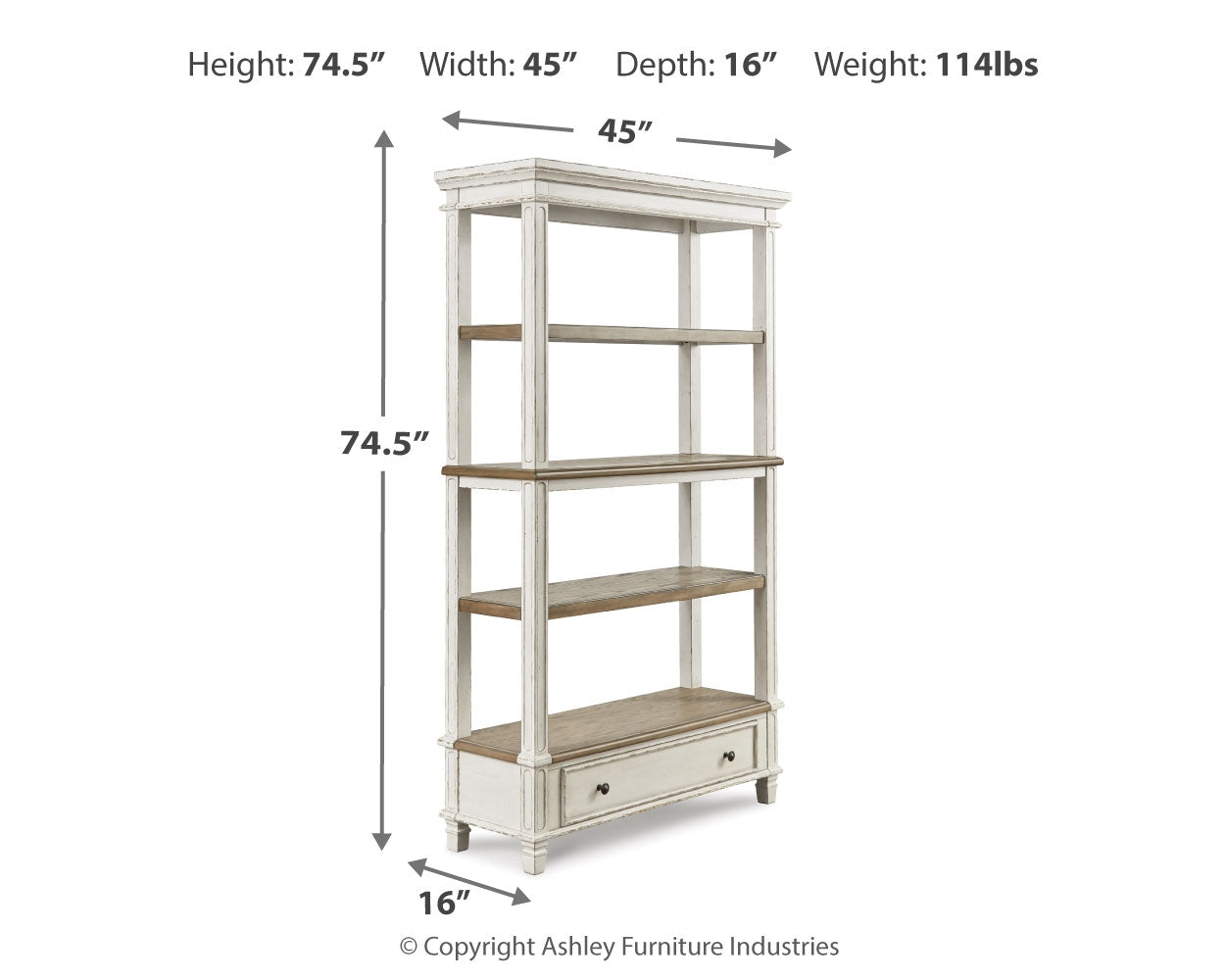 Realyn Bookcase - Tampa Furniture Outlet