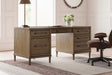 Tampa Furniture Outlet - Ashley Furniture - Roanhowe Office Desk - Home Office Desk / Brown - H769-21