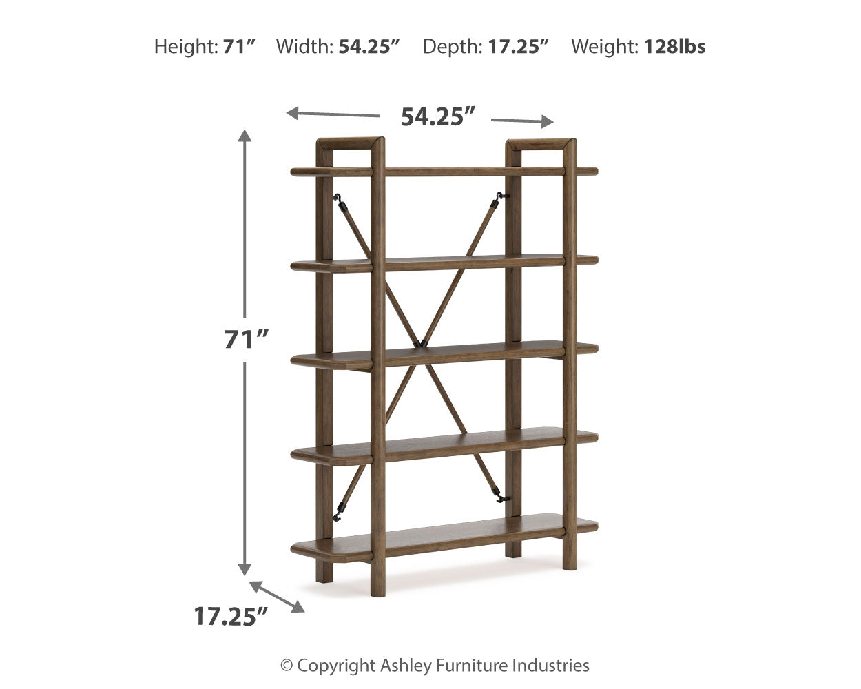 Roanhowe Bookcase - Tampa Furniture Outlet