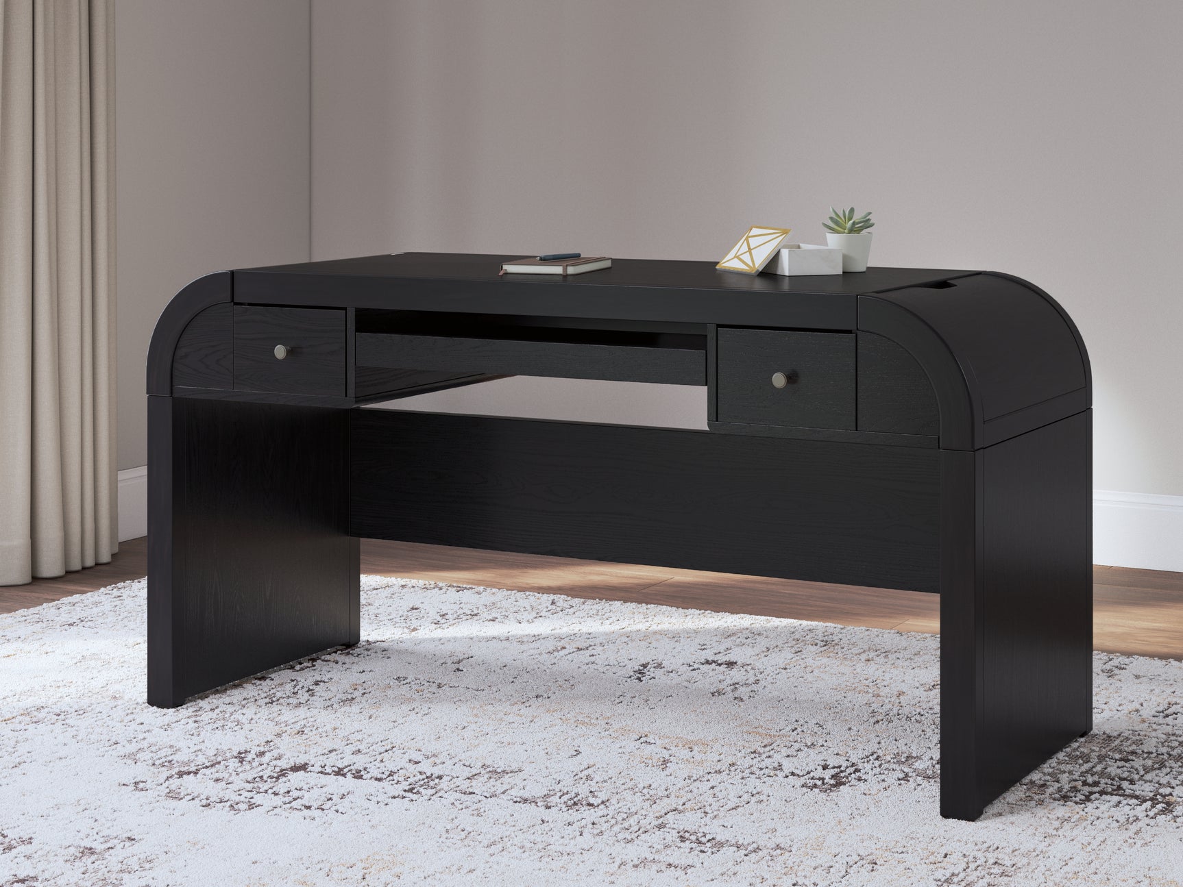 Tampa Furniture Outlet - Ashley Furniture - Rowanbeck Office Desk - Home Office Desk / Black - H821-44