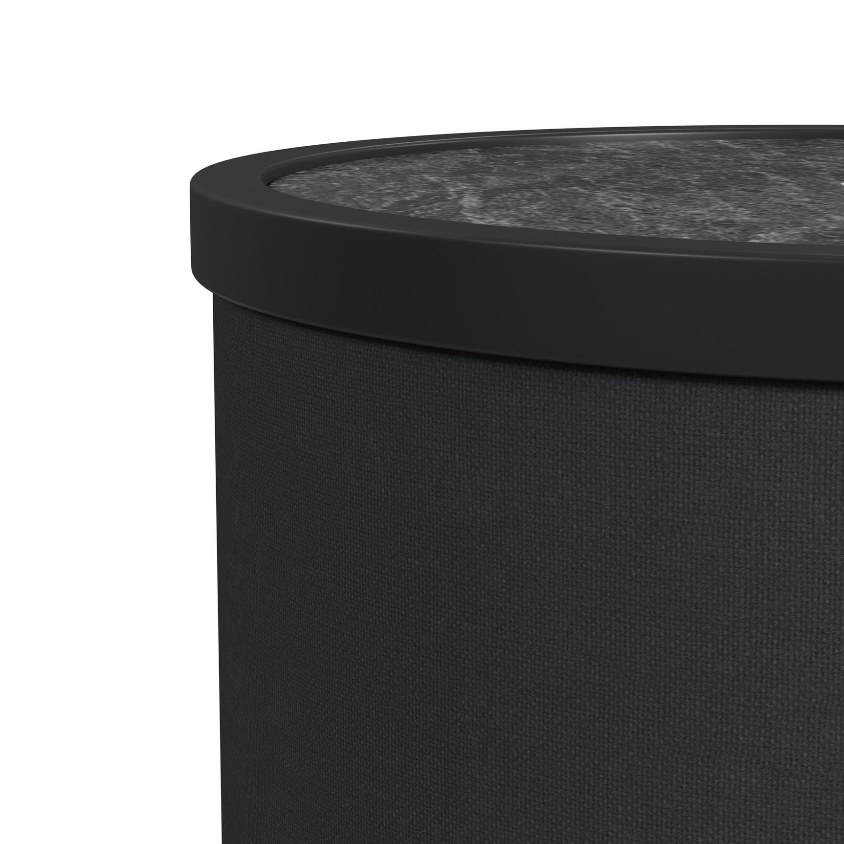 Halo Round Smart End Table in Black - Tampa Furniture Outlet