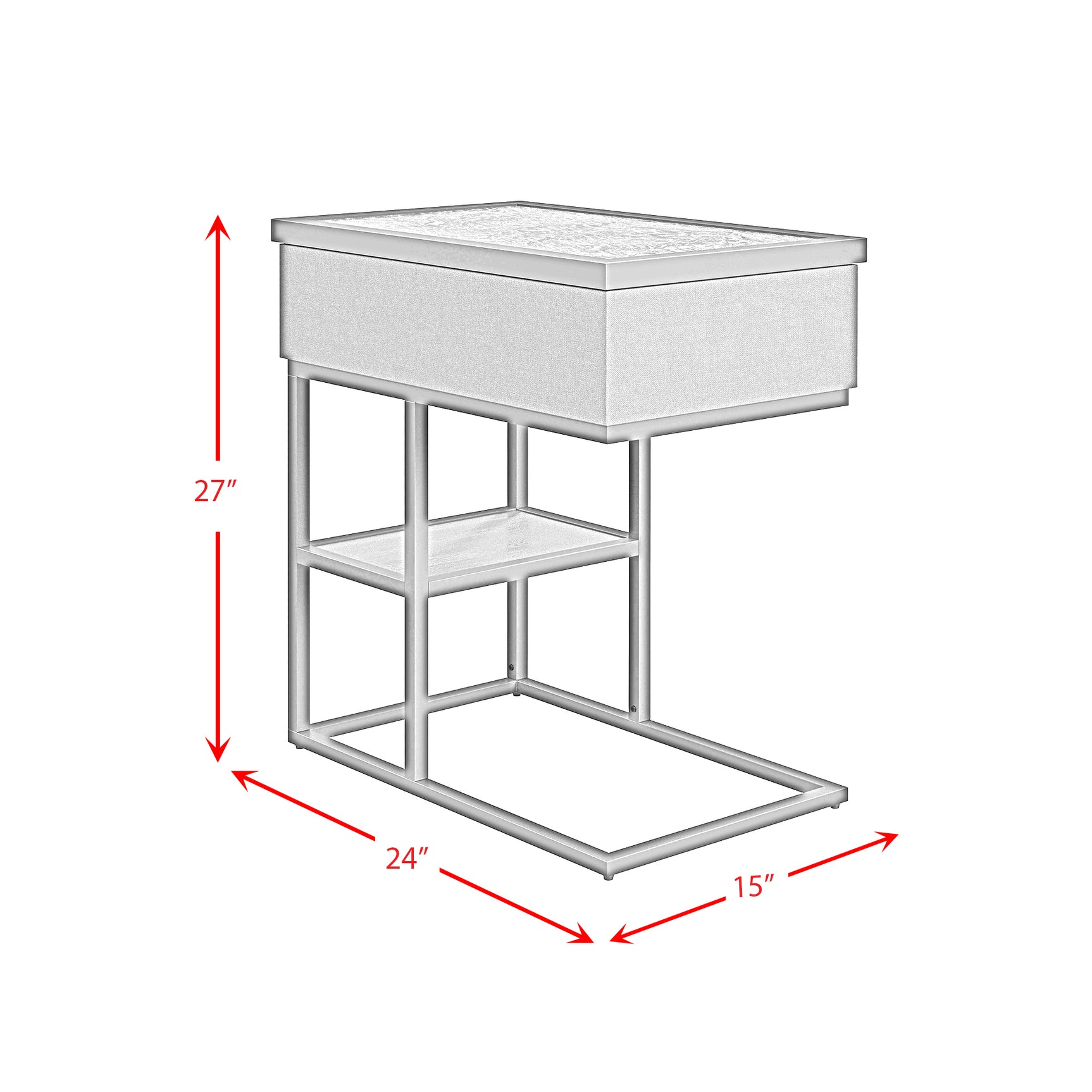 Halo Smart C-Table in Black - Tampa Furniture Outlet