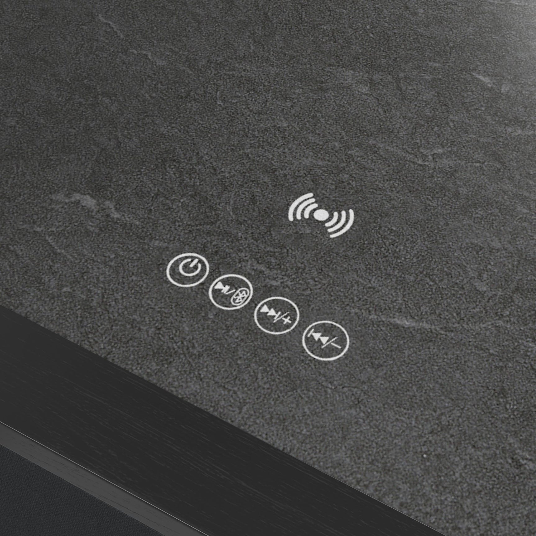 Halo Square Smart End table in Black