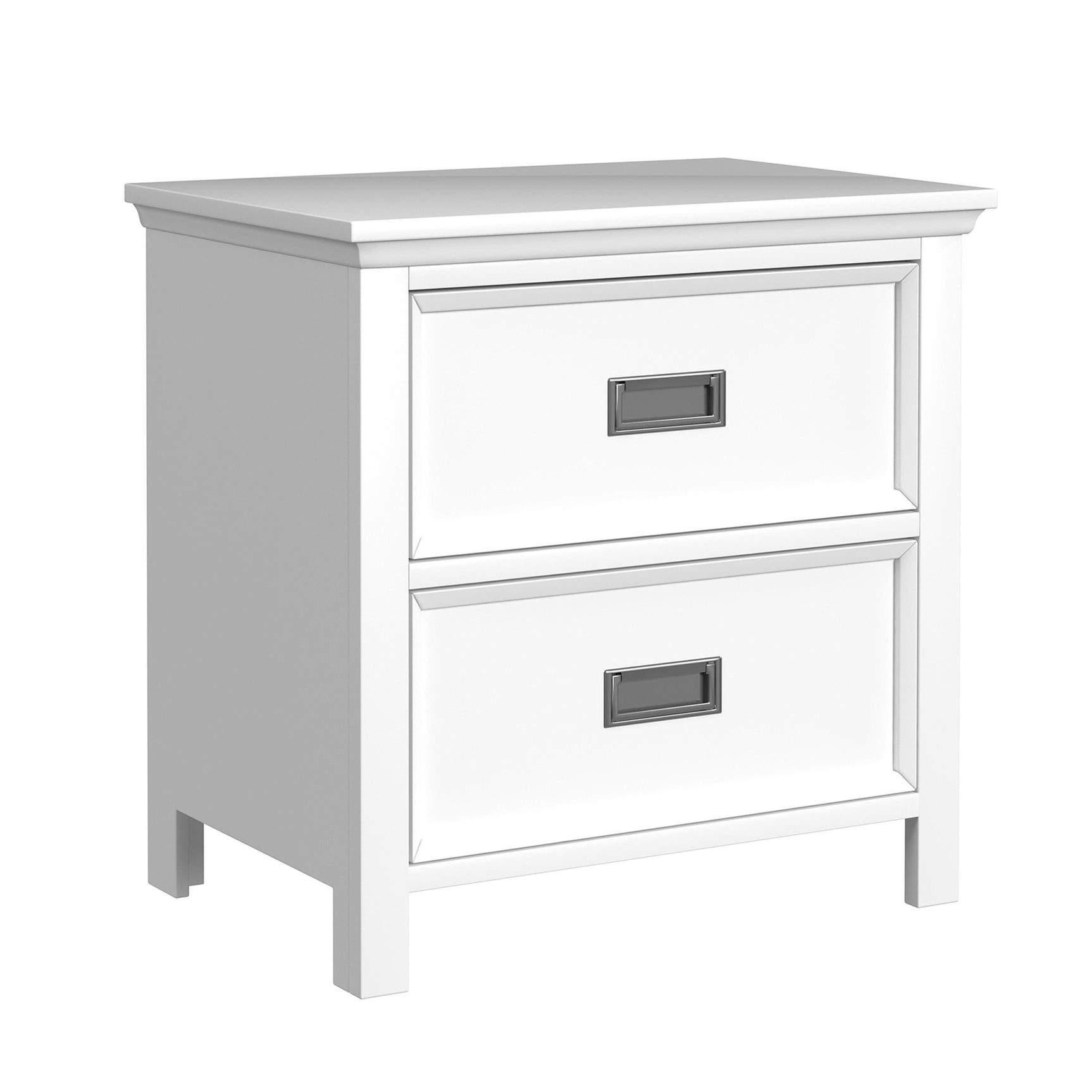 Hampton Kids 2-Drawer Nightstand with USB in White