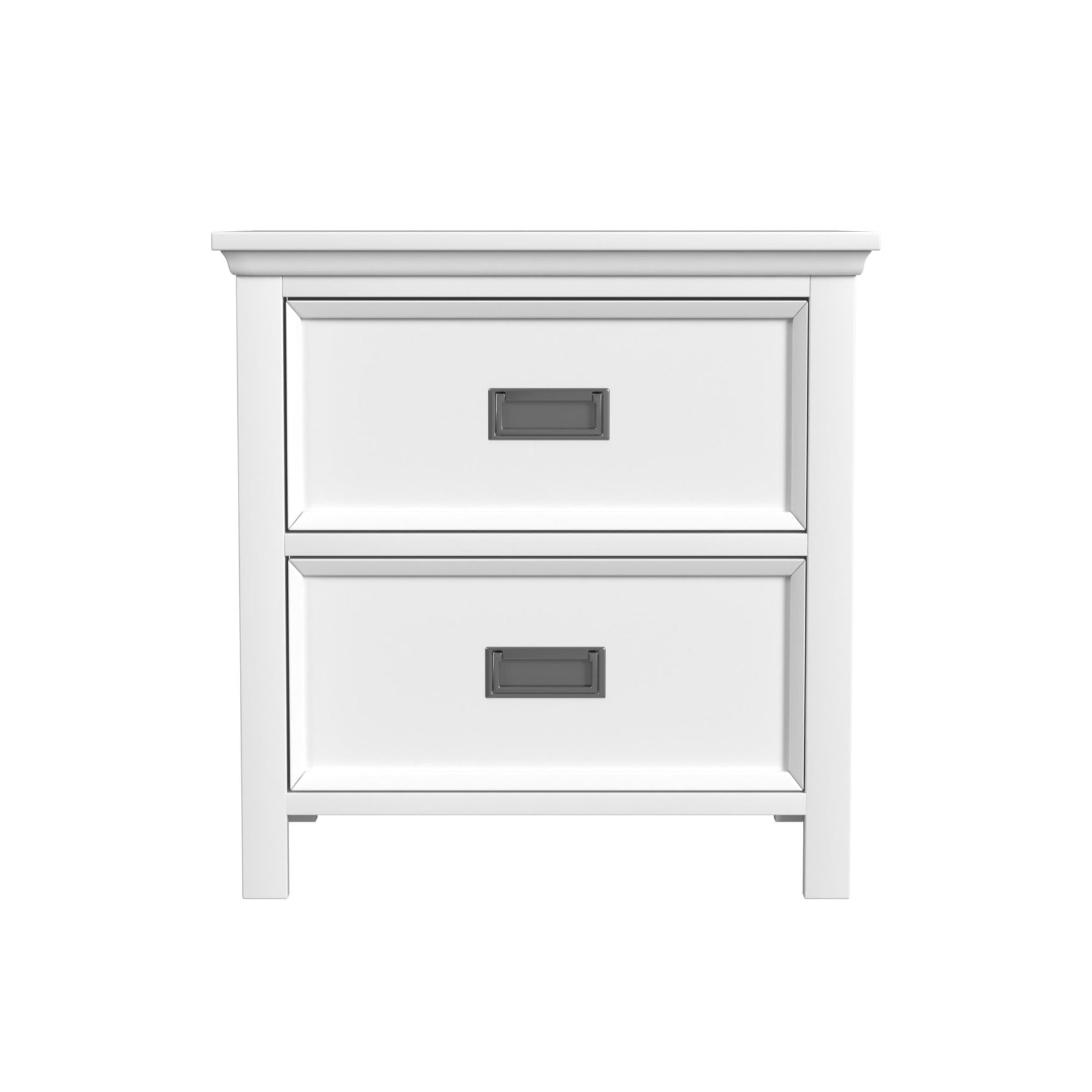 Hampton Kids 2-Drawer Nightstand with USB in White - Tampa Furniture Outlet