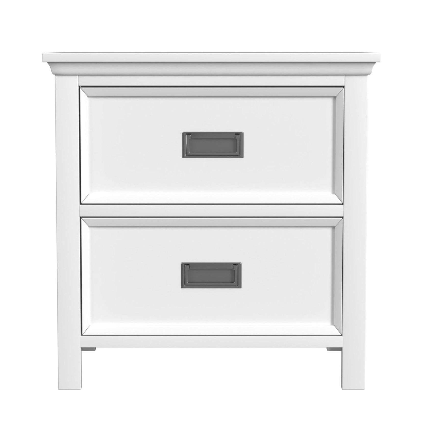Hampton Kids 2-Drawer Nightstand with USB in White