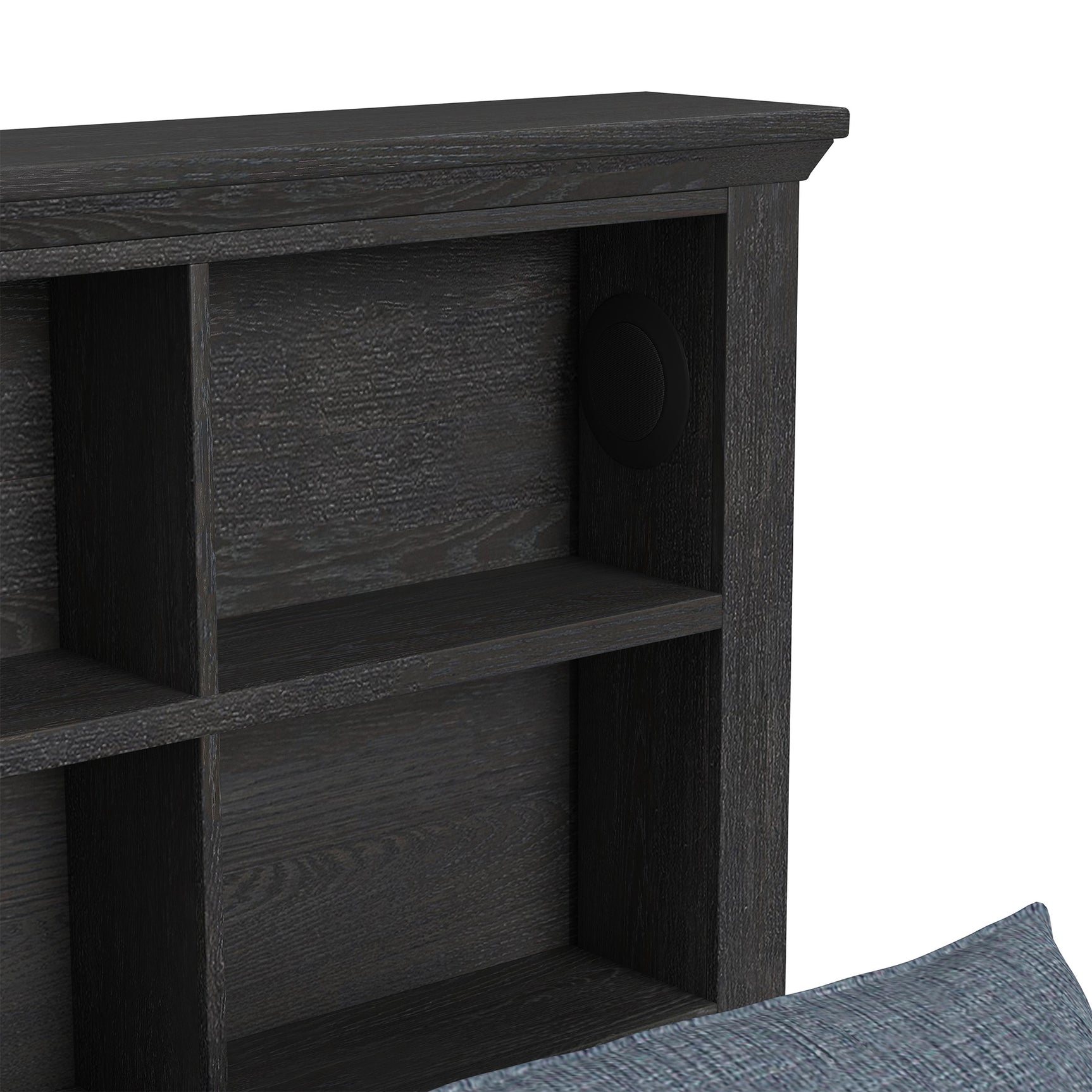 Hampton Kids Twin Bookcase Bed in Charcoal - Tampa Furniture Outlet
