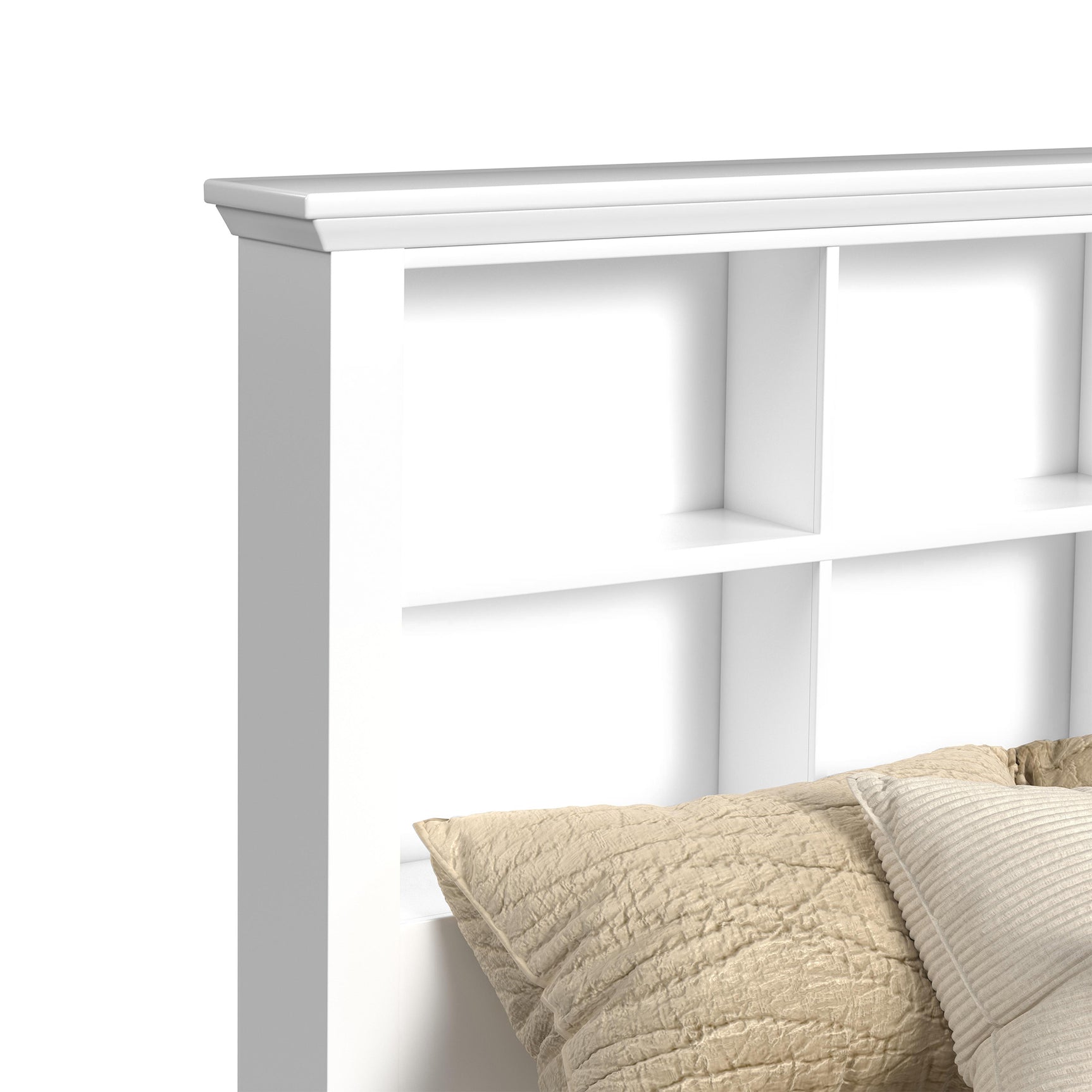 Hampton Kids Full Bookcase Bed in White - Tampa Furniture Outlet