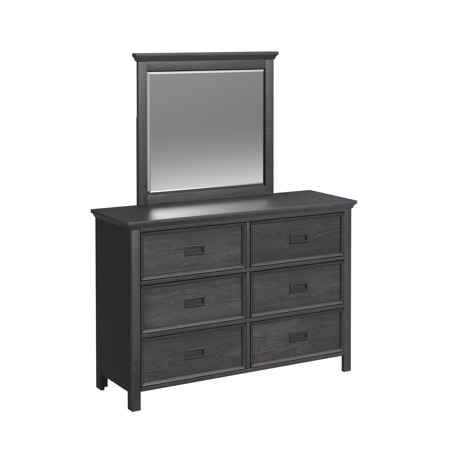Hampton Kids Dresser and Mirror Set in Charcoal