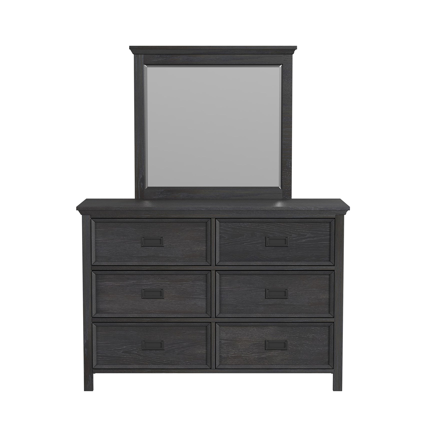 Hampton Kids Dresser and Mirror Set in Charcoal