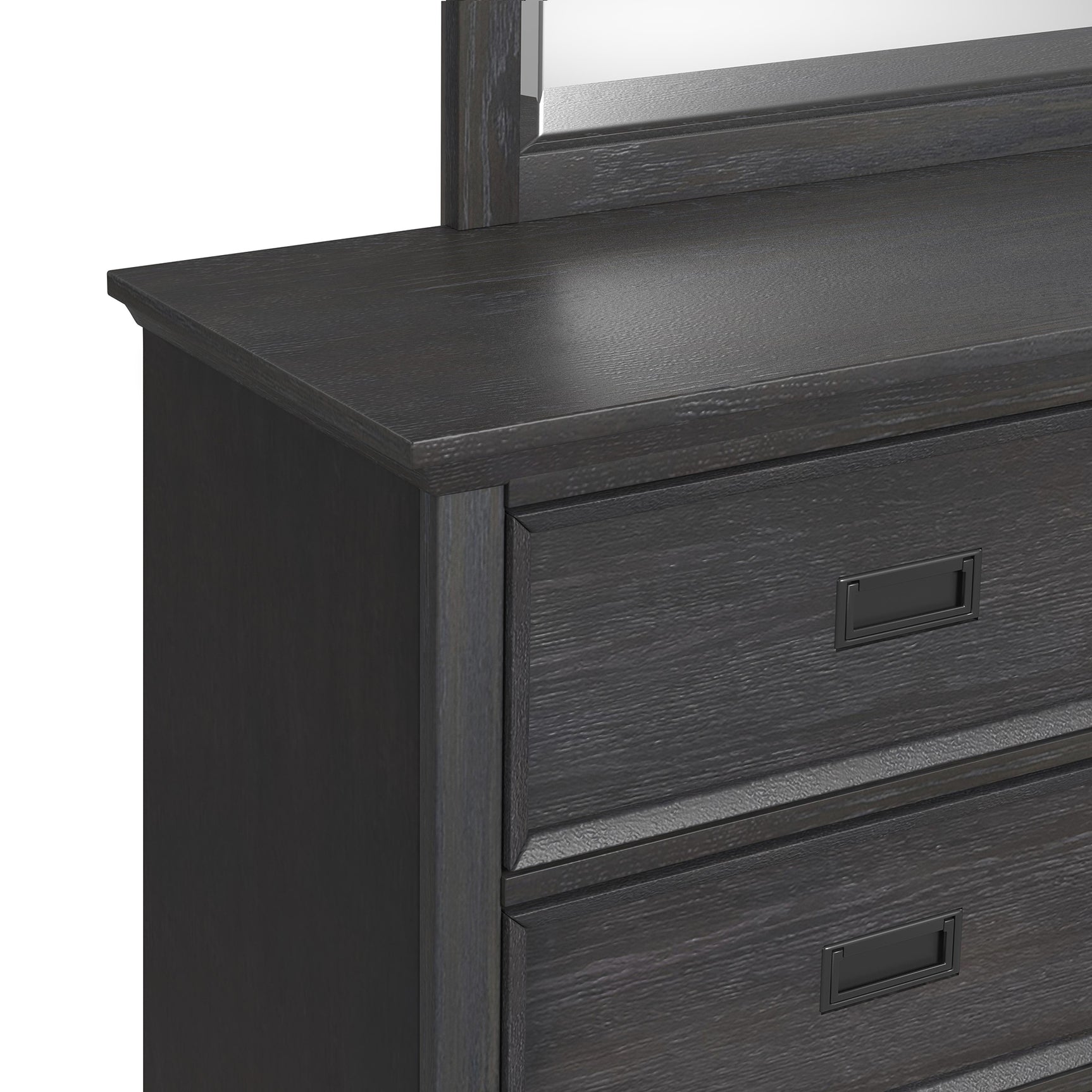 Hampton Kids Dresser and Mirror Set in Charcoal