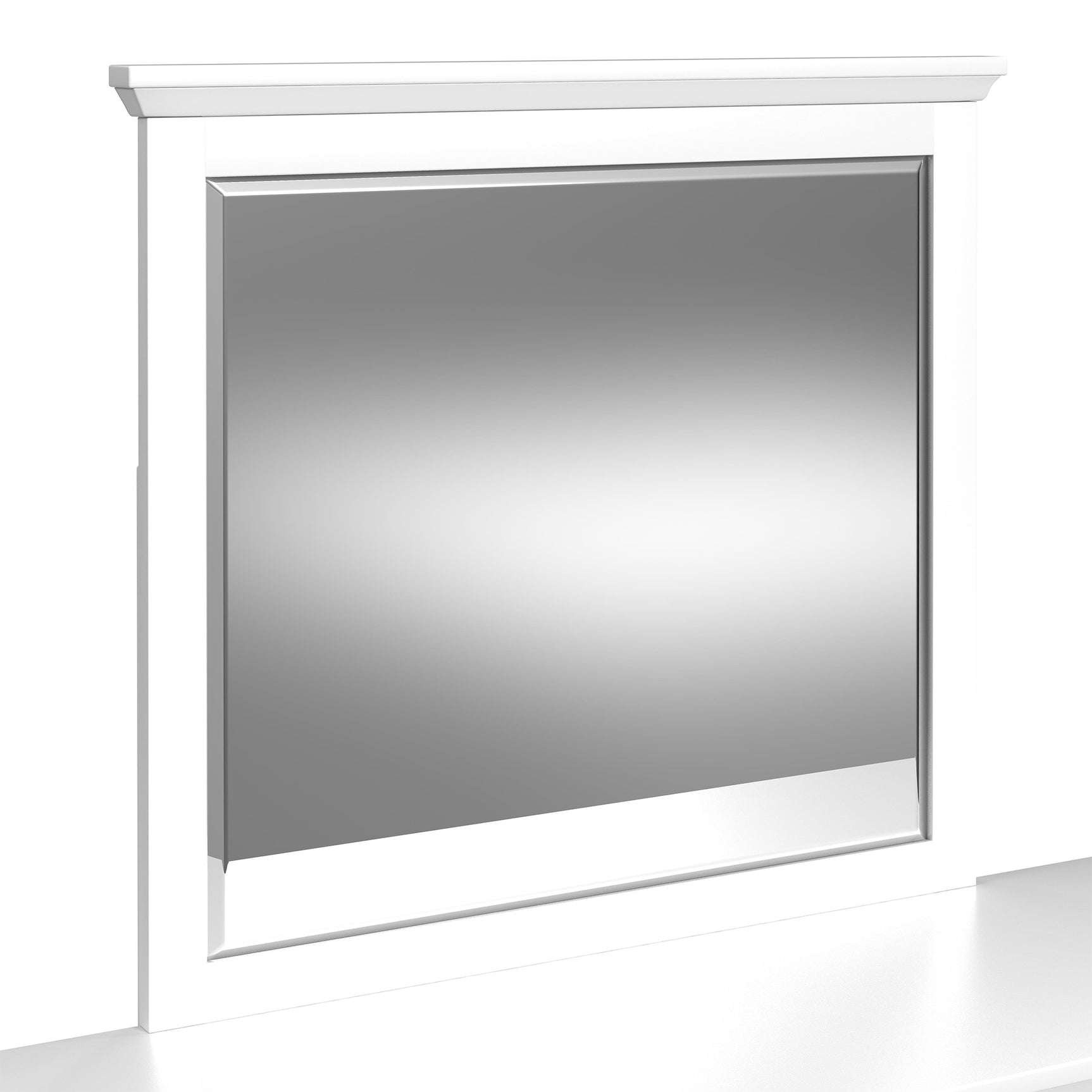 Hampton Kids Dresser and Mirror Set in White