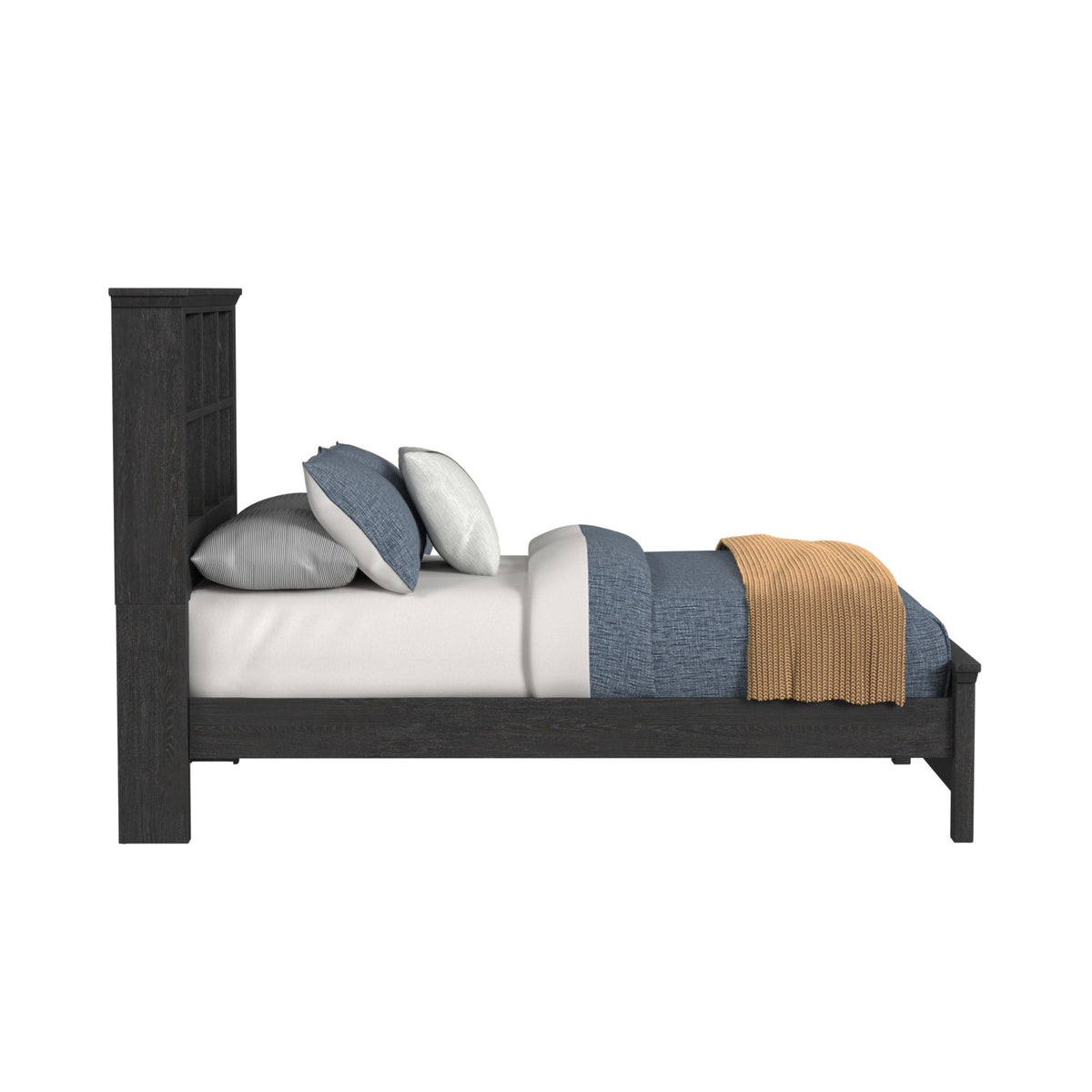 Hampton Kids Full Bookcase Bed in Charcoal