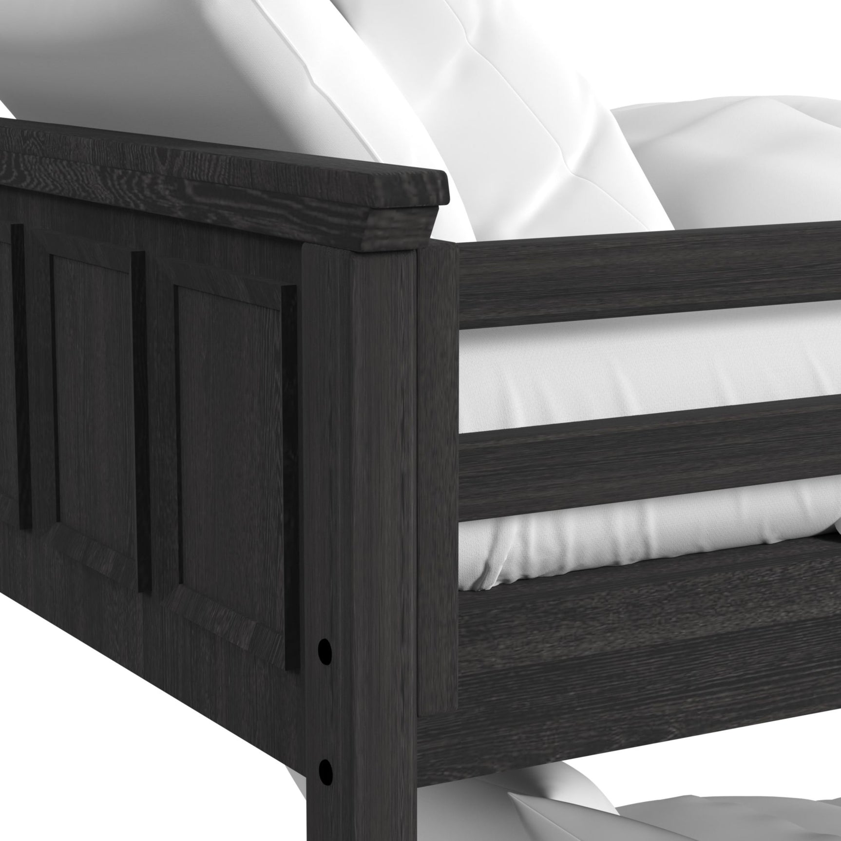 Hampton Kids Twin Over Full Bunk with Ladder and Trundle in Charcoal