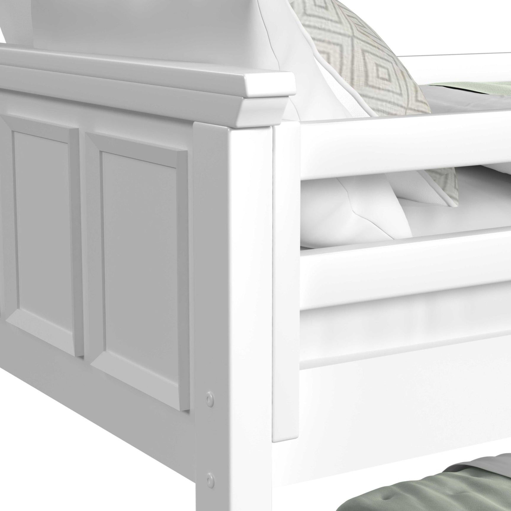 Hampton Kids Twin Over Full Bunk with Staircase and Trundle in White
