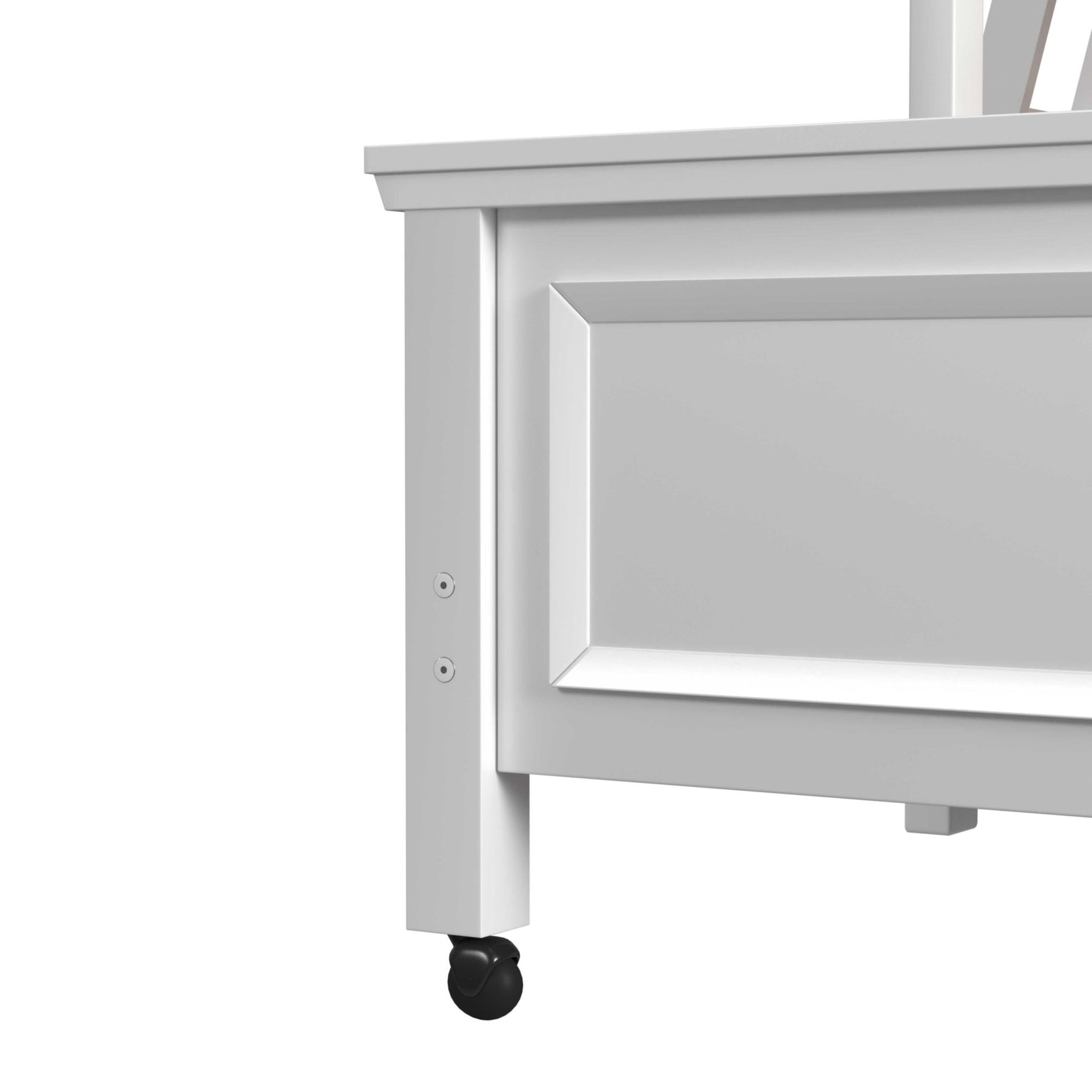 Hampton Kids Twin Over Full Loft with Ladder and Desk with Speaker in White - Tampa Furniture Outlet