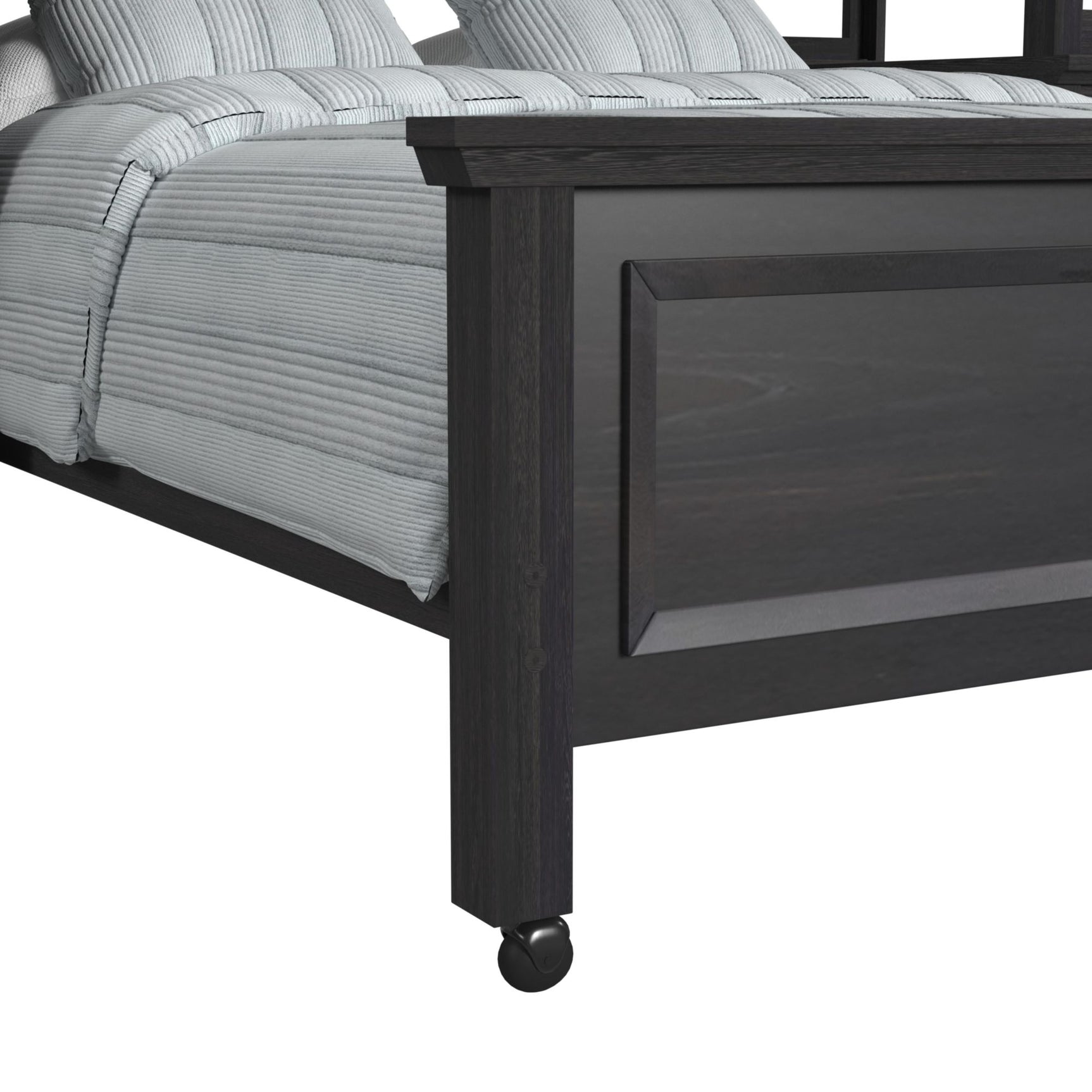 Hampton Kids Twin Over Full Loft with Staircase and Desk with Speaker in Charcoal - Tampa Furniture Outlet